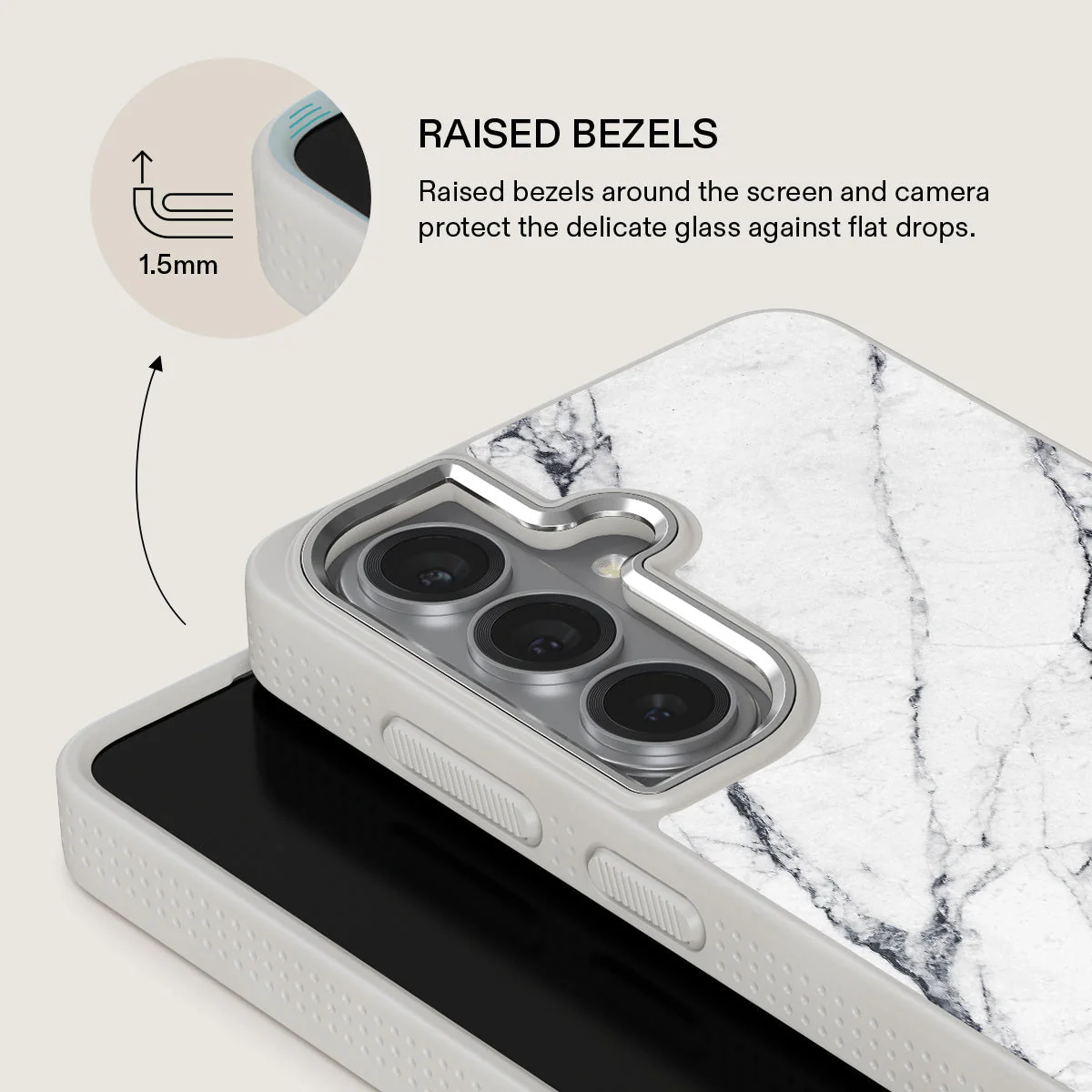 Satin White - Marble Samsung Galaxy S26 Plus Case - Image 36