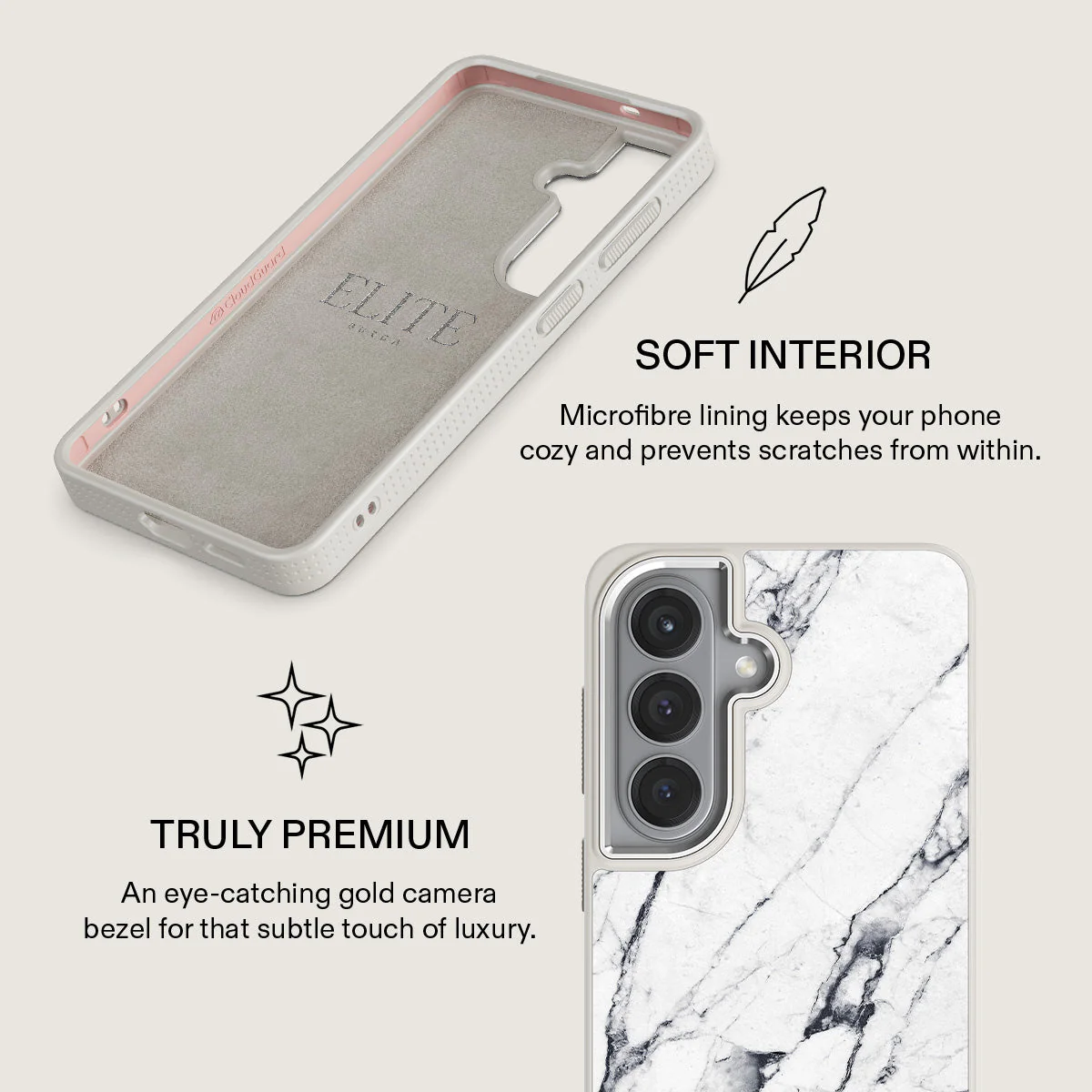 Satin White - Marble Samsung Galaxy S26 Plus Case - Image 38