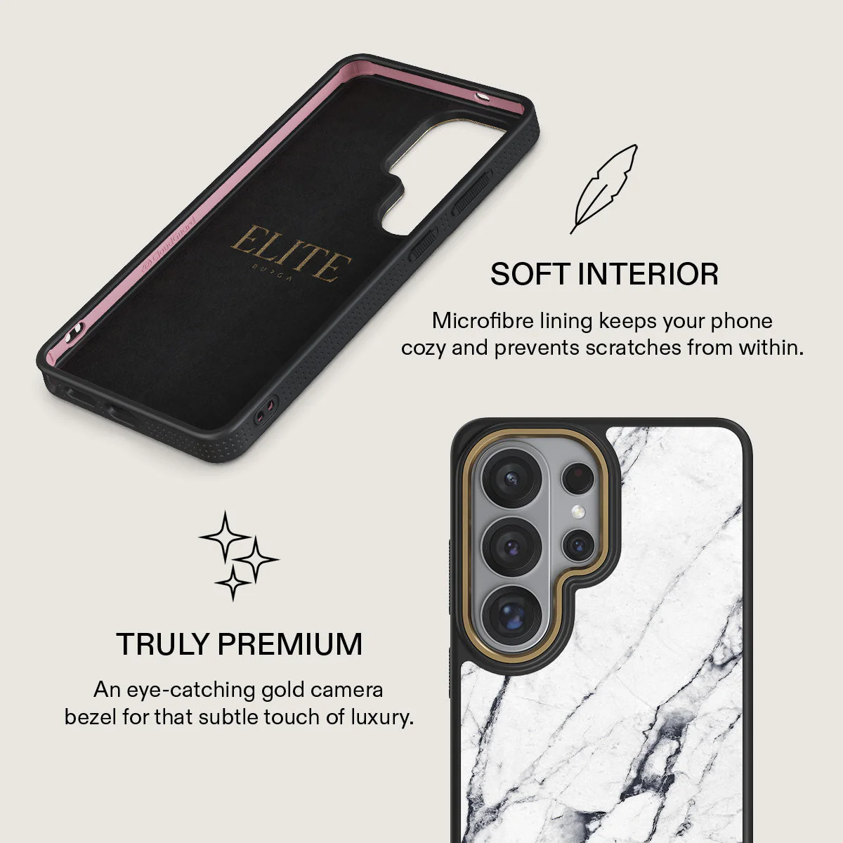 Satin White - Marble Samsung Galaxy S26 Ultra Case - Image 10
