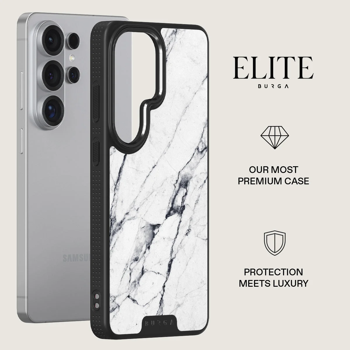 Satin White - Marble Samsung Galaxy S26 Ultra Case - Image 13