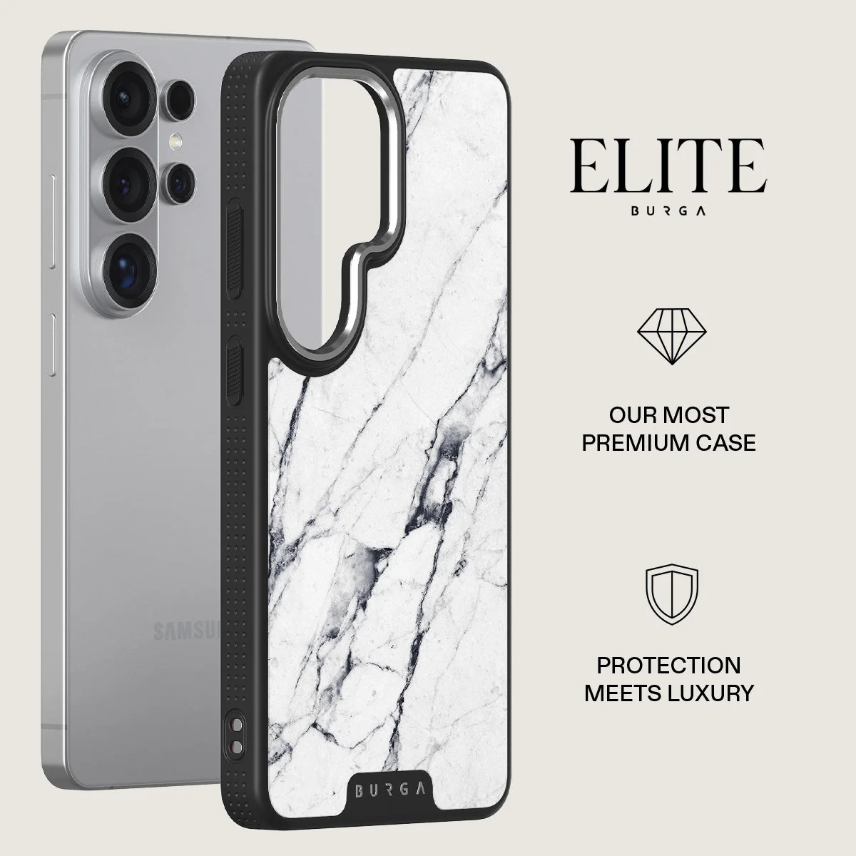 Satin White - Marble Samsung Galaxy S26 Ultra Case - Image 20