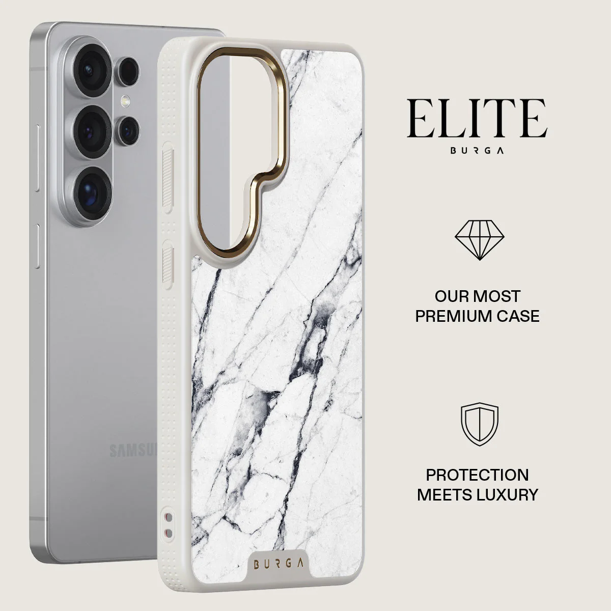Satin White - Marble Samsung Galaxy S26 Ultra Case - Image 27