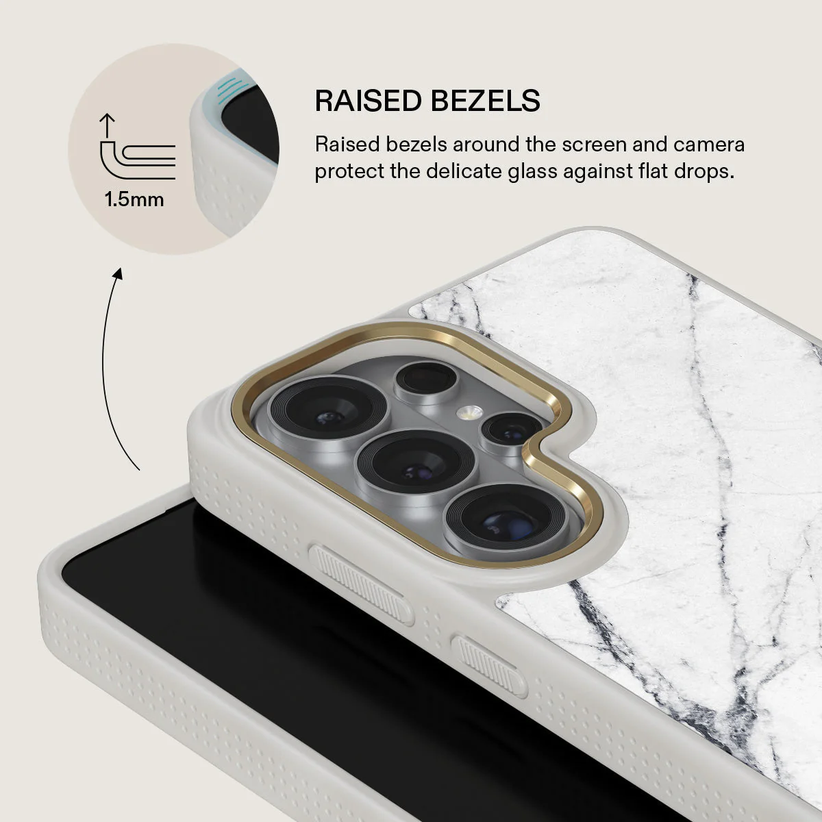Satin White - Marble Samsung Galaxy S26 Ultra Case - Image 29