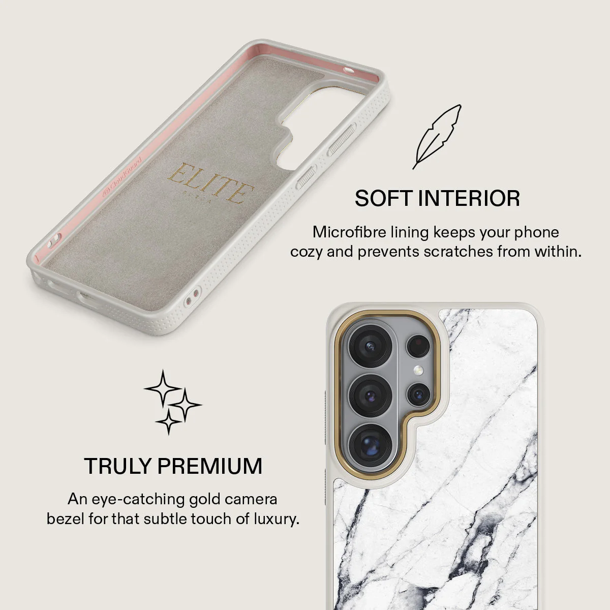 Satin White - Marble Samsung Galaxy S26 Ultra Case - Image 31