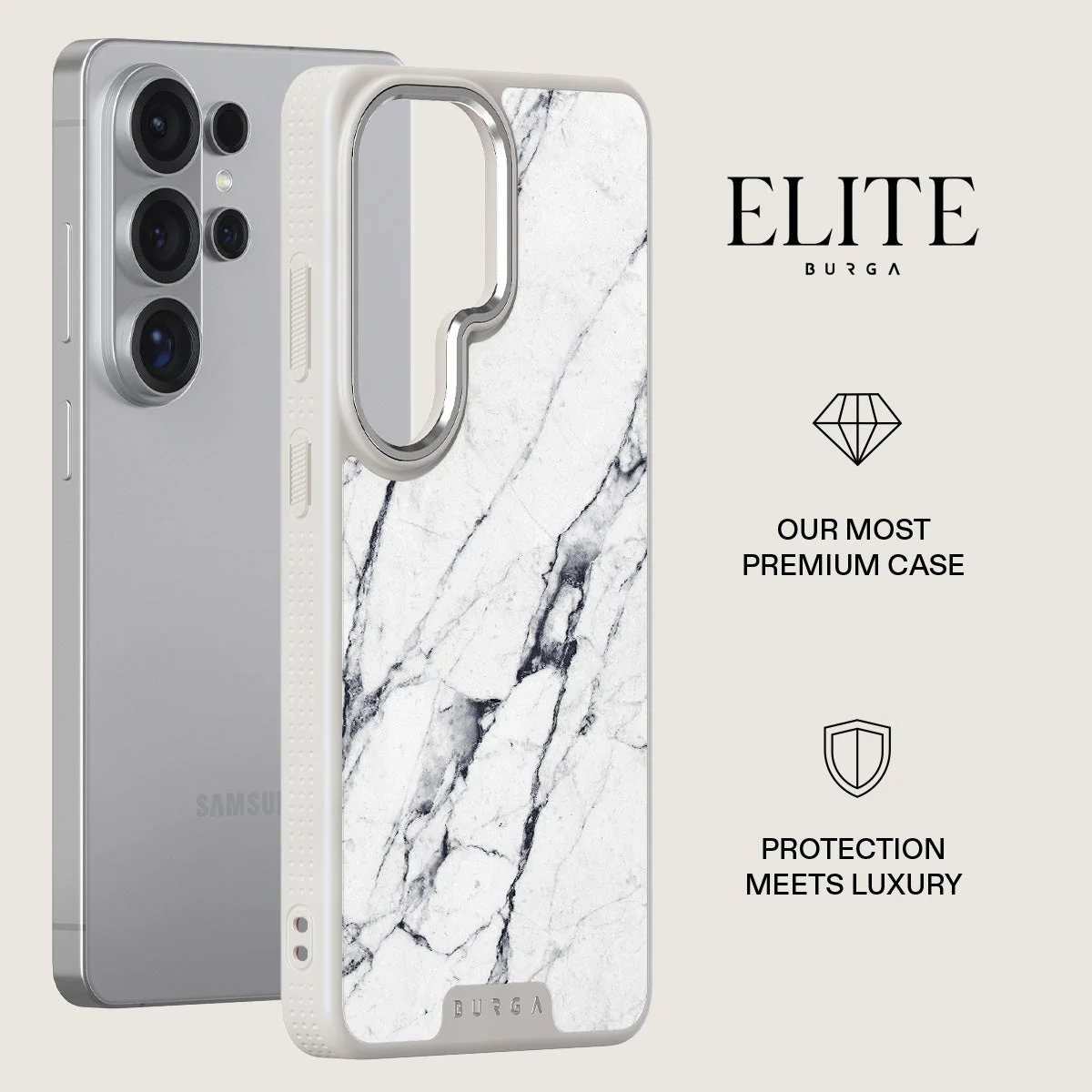 Satin White - Marble Samsung Galaxy S26 Ultra Case - Image 34