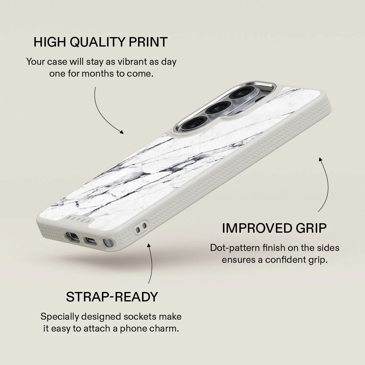 Satin White - Marble Samsung Galaxy S26 Ultra Case - Image 37