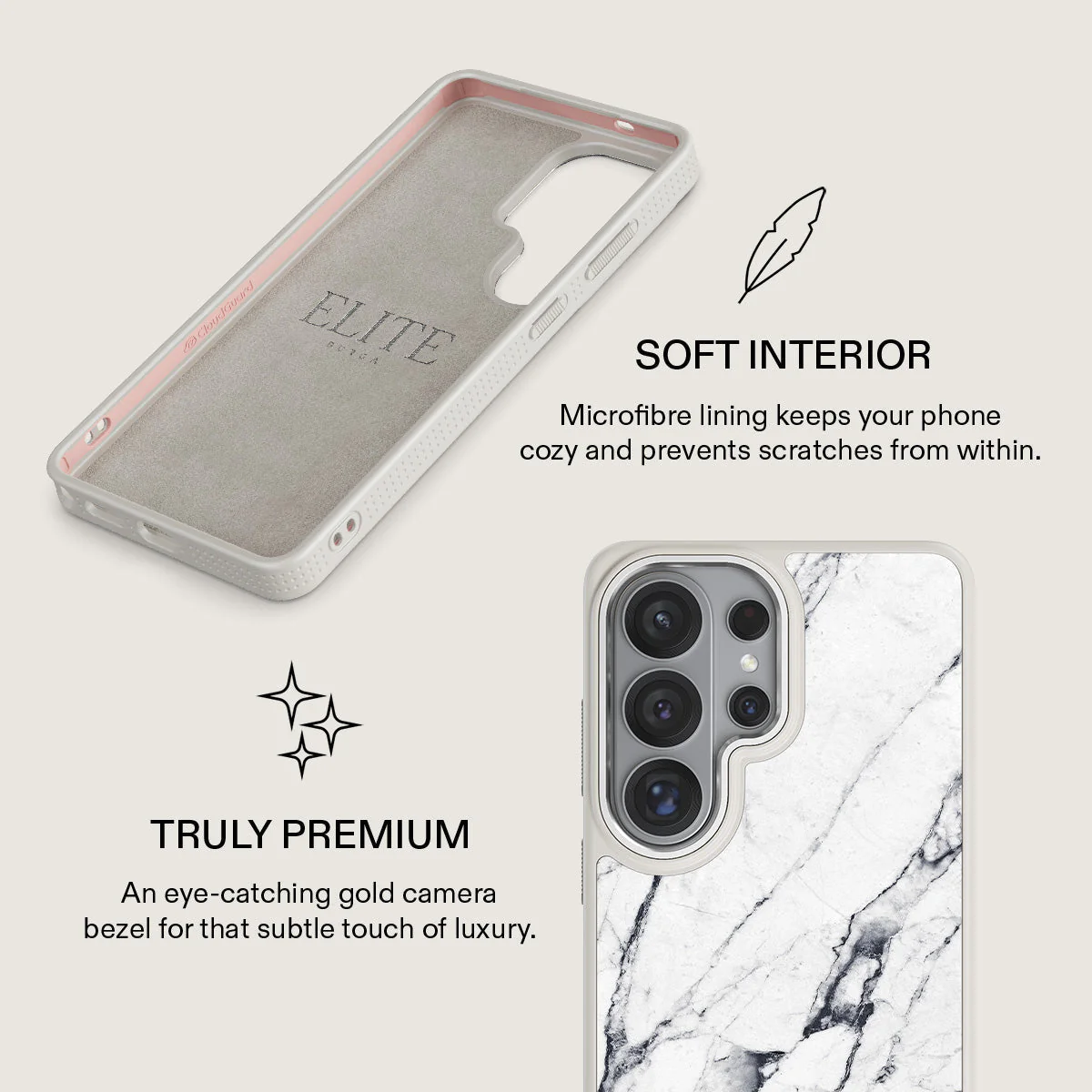 Satin White - Marble Samsung Galaxy S26 Ultra Case - Image 38