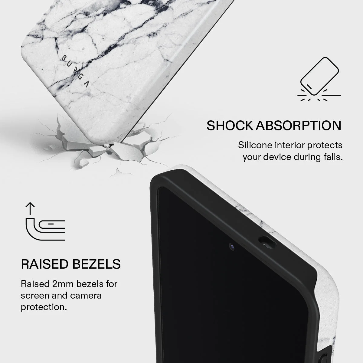 Satin White - Marble Samsung Galaxy S26 Ultra Case - Image 4