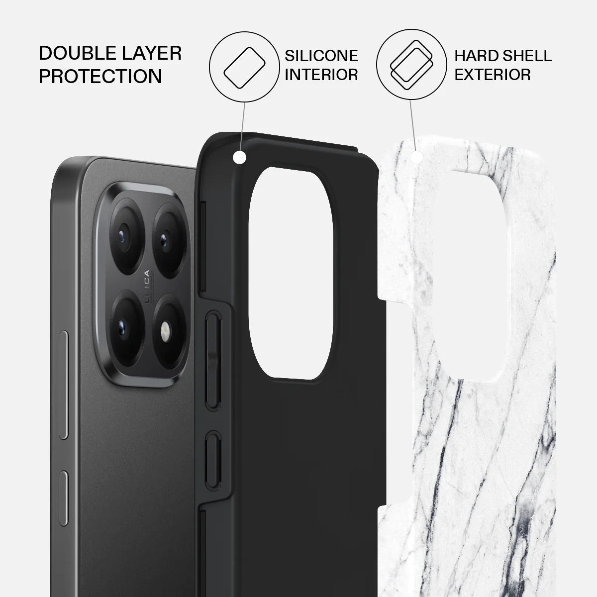 Satin White - Marble Xiaomi 15T Case - Image 2