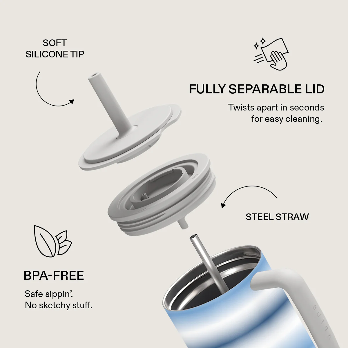 White Noise - All Day Leakproof Tumbler - Image 6