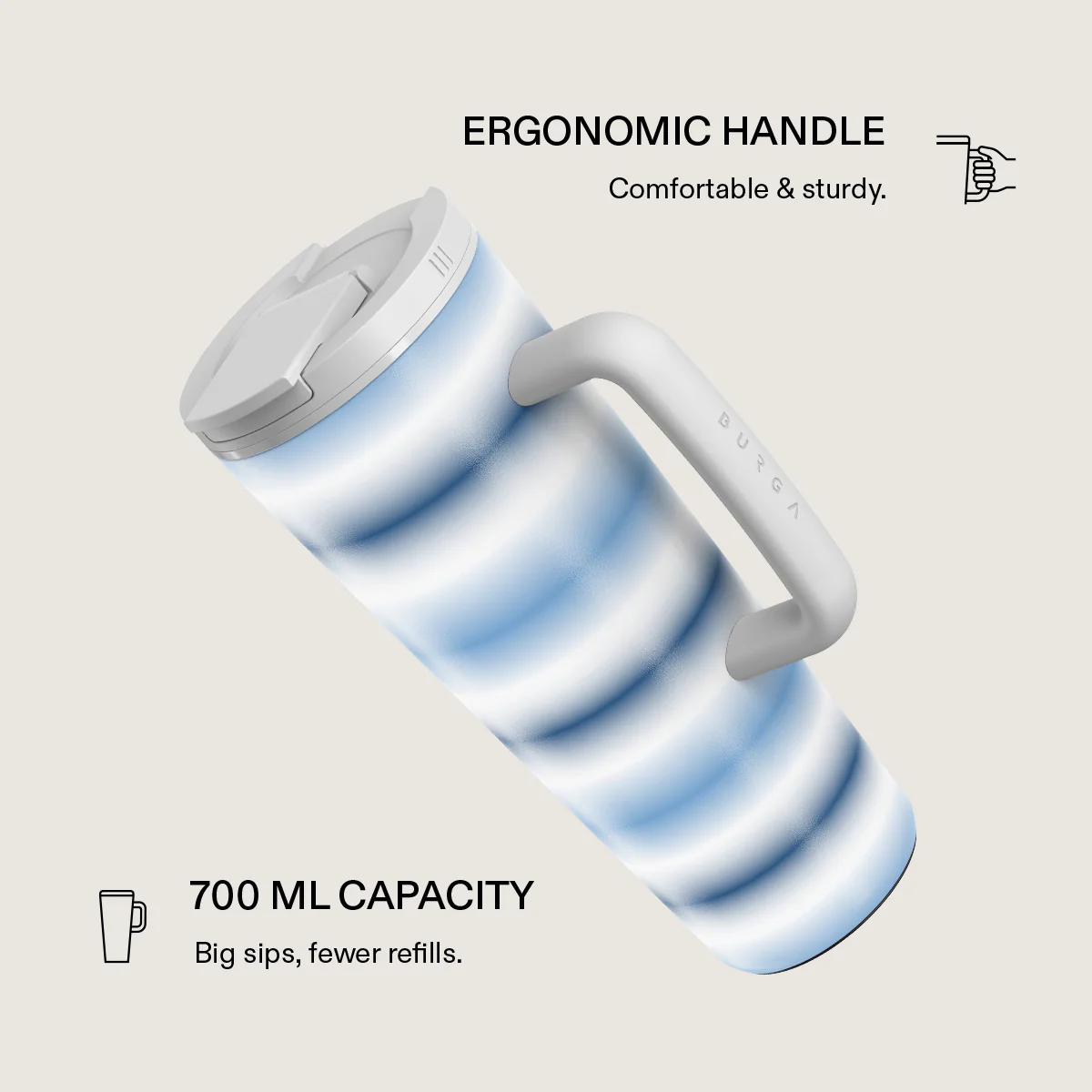 White Noise - EasyGrip Travel Mug - Image 2