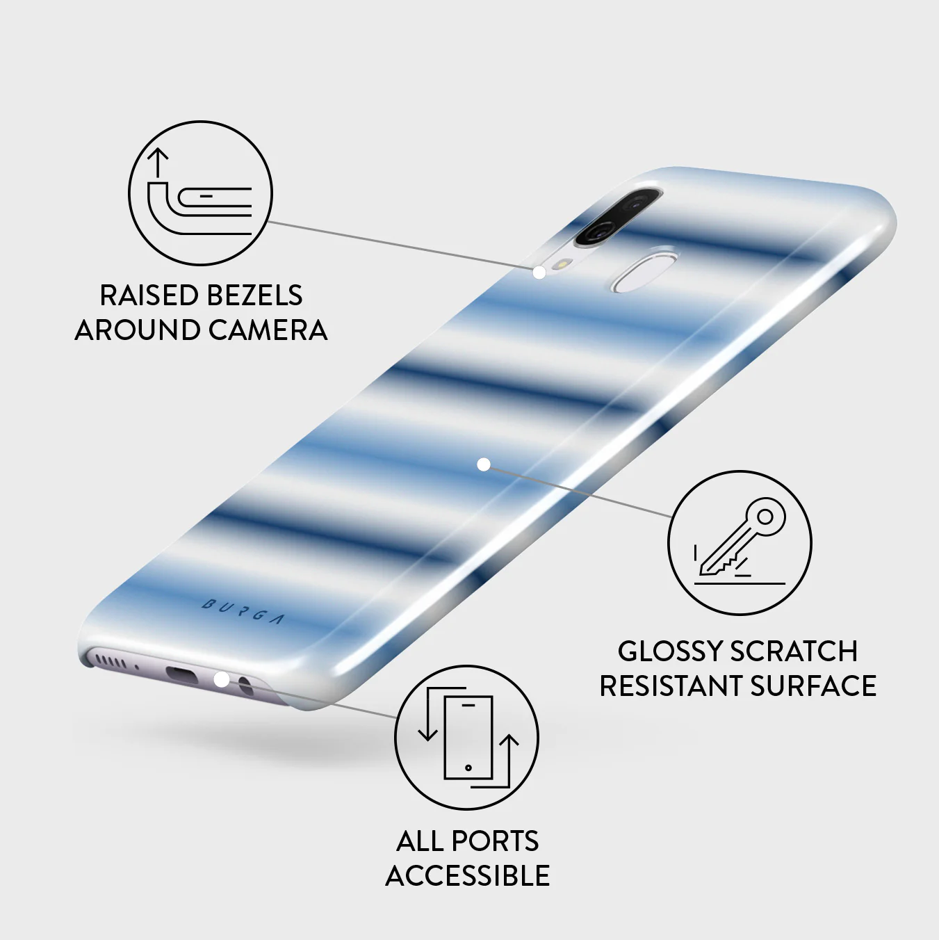 White Noise - Samsung Galaxy A40 Case - Image 3