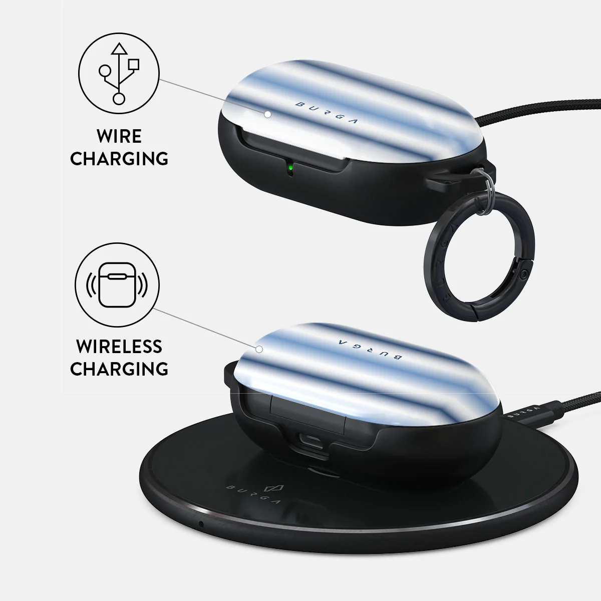 White Noise - Samsung Galaxy Buds Plus Case - Image 3