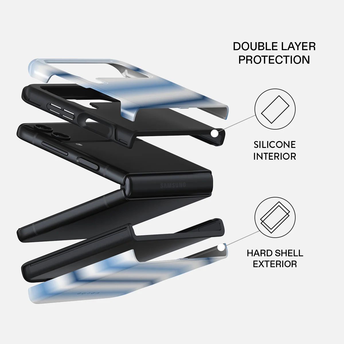 White Noise - Samsung Galaxy Z Flip 4 Case - Image 8