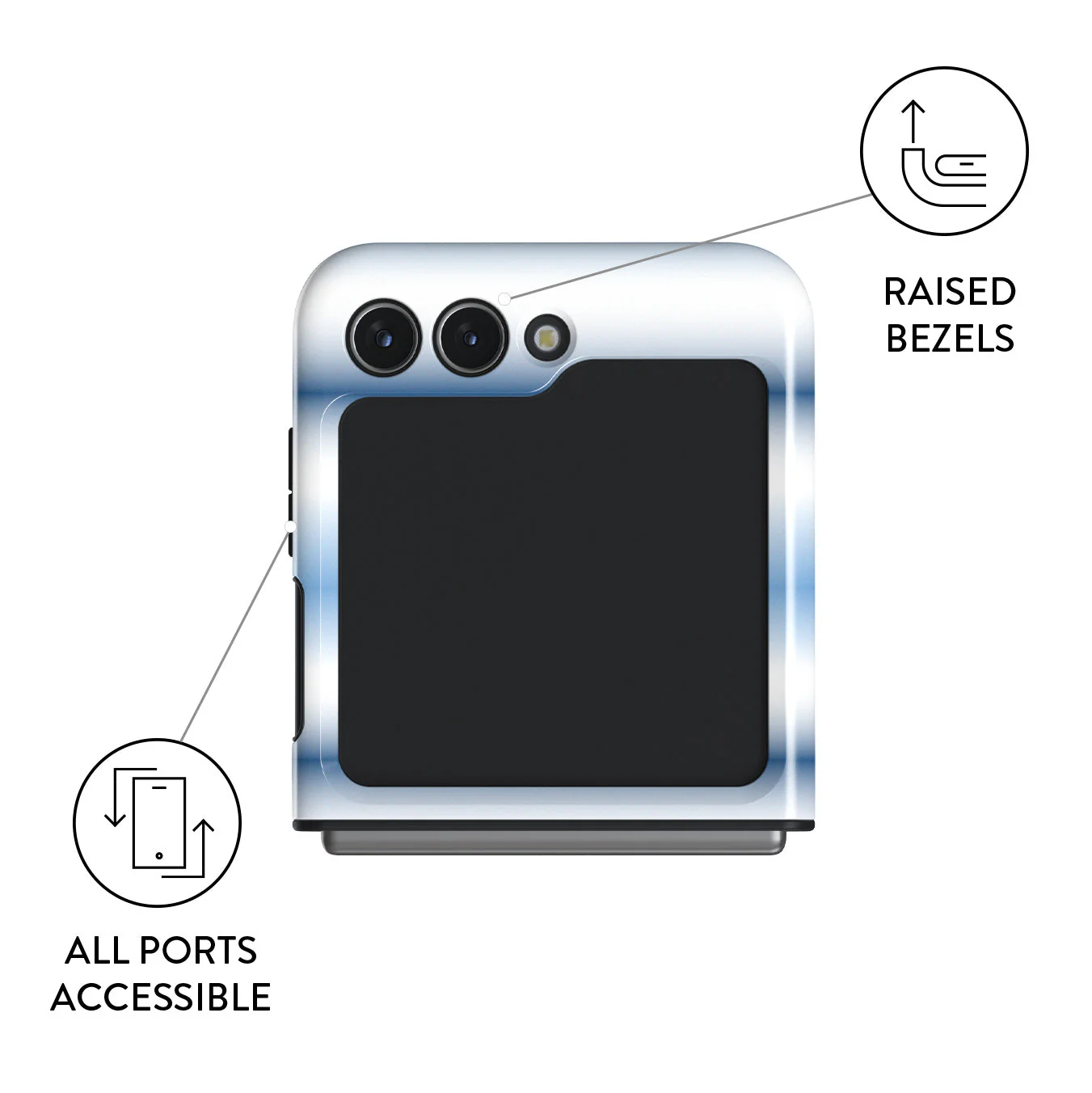 White Noise - Samsung Galaxy Z Flip 5 Case - Image 3