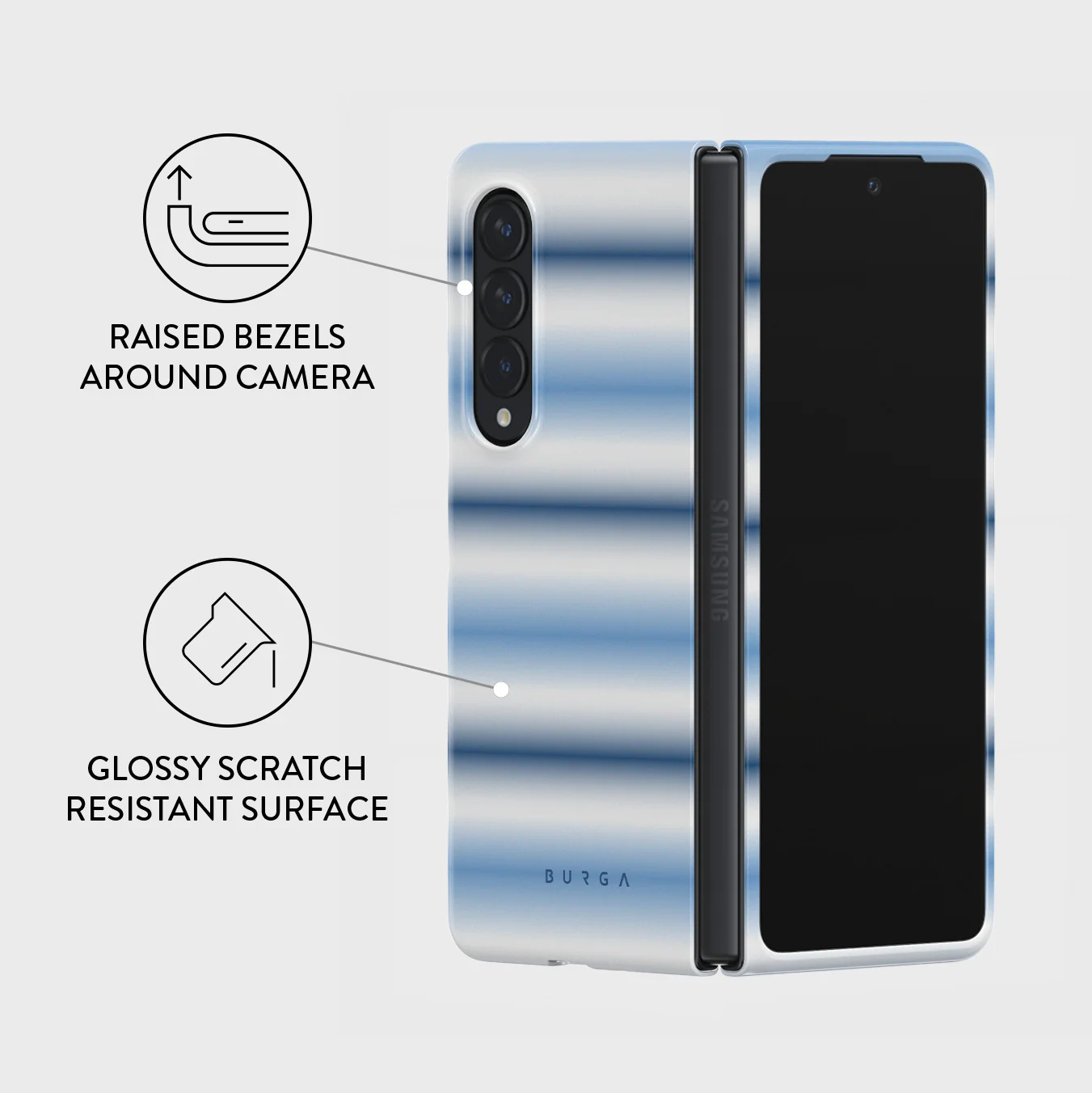 White Noise - Samsung Galaxy Z Fold 3 Case - Image 3