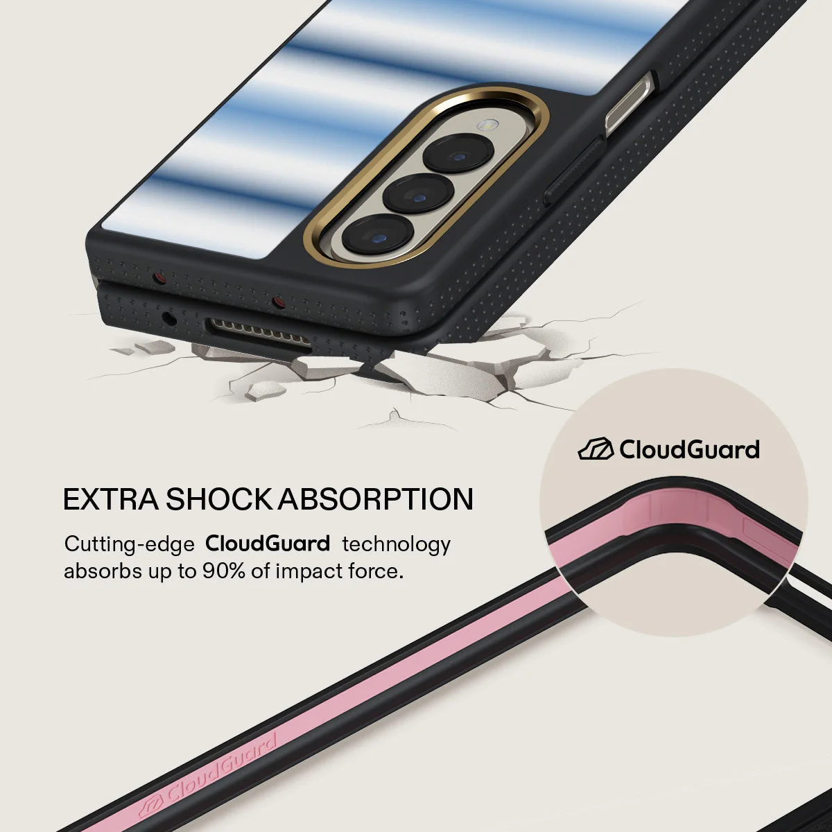 White Noise - Samsung Galaxy Z Fold 4 Case - Image 8
