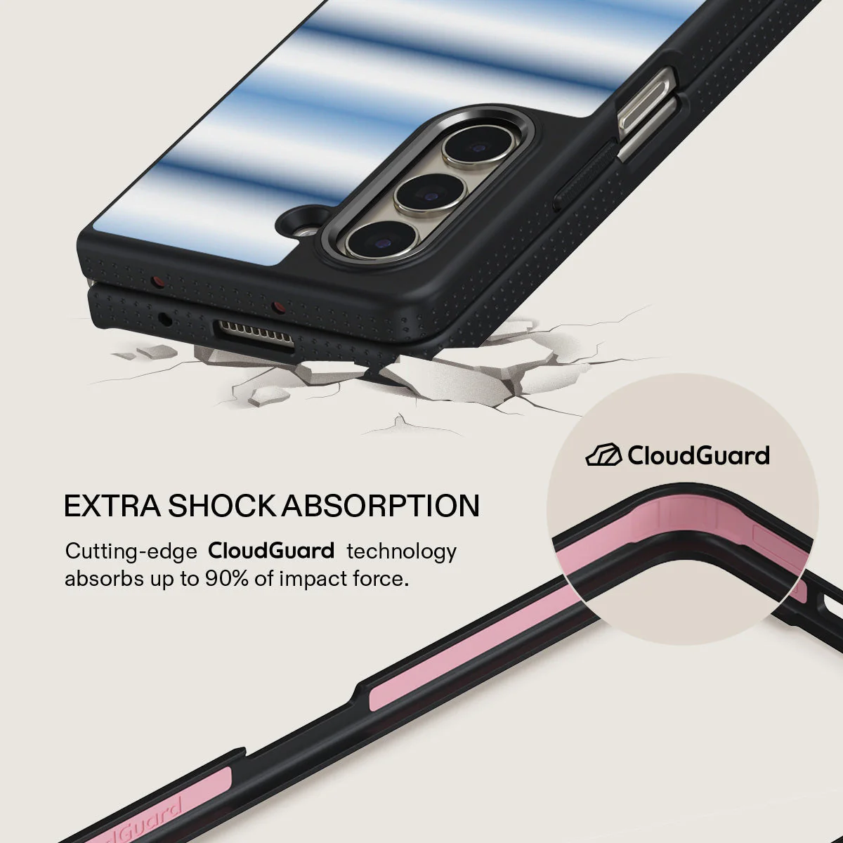 White Noise - Samsung Galaxy Z Fold 5 Case - Image 10