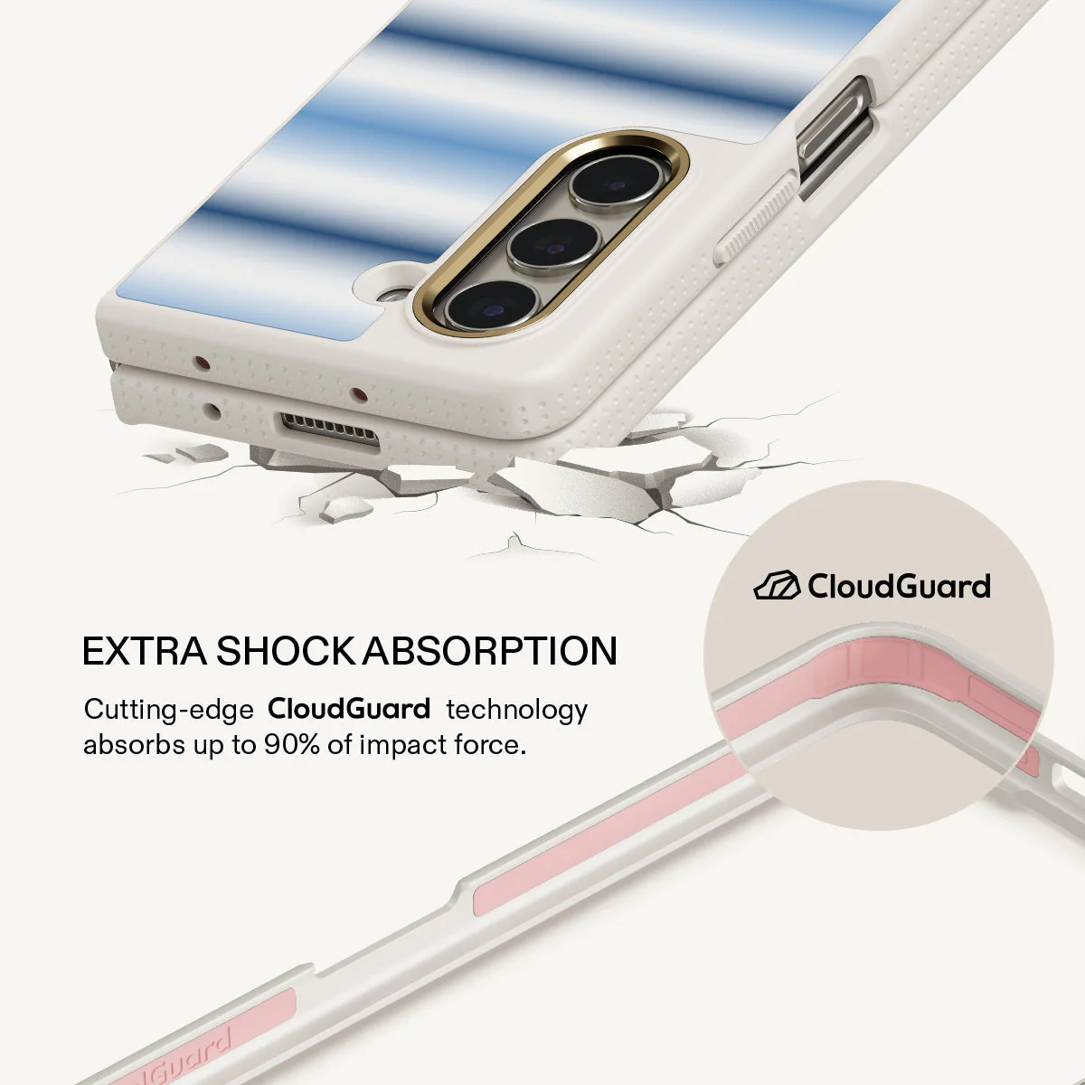 White Noise - Samsung Galaxy Z Fold 5 Case - Image 17