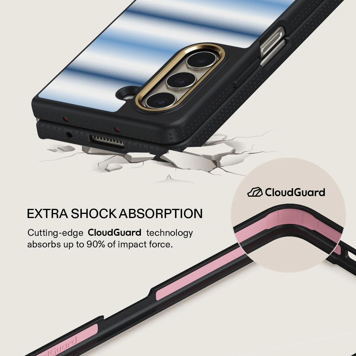 White Noise - Samsung Galaxy Z Fold 5 Case - Image 3