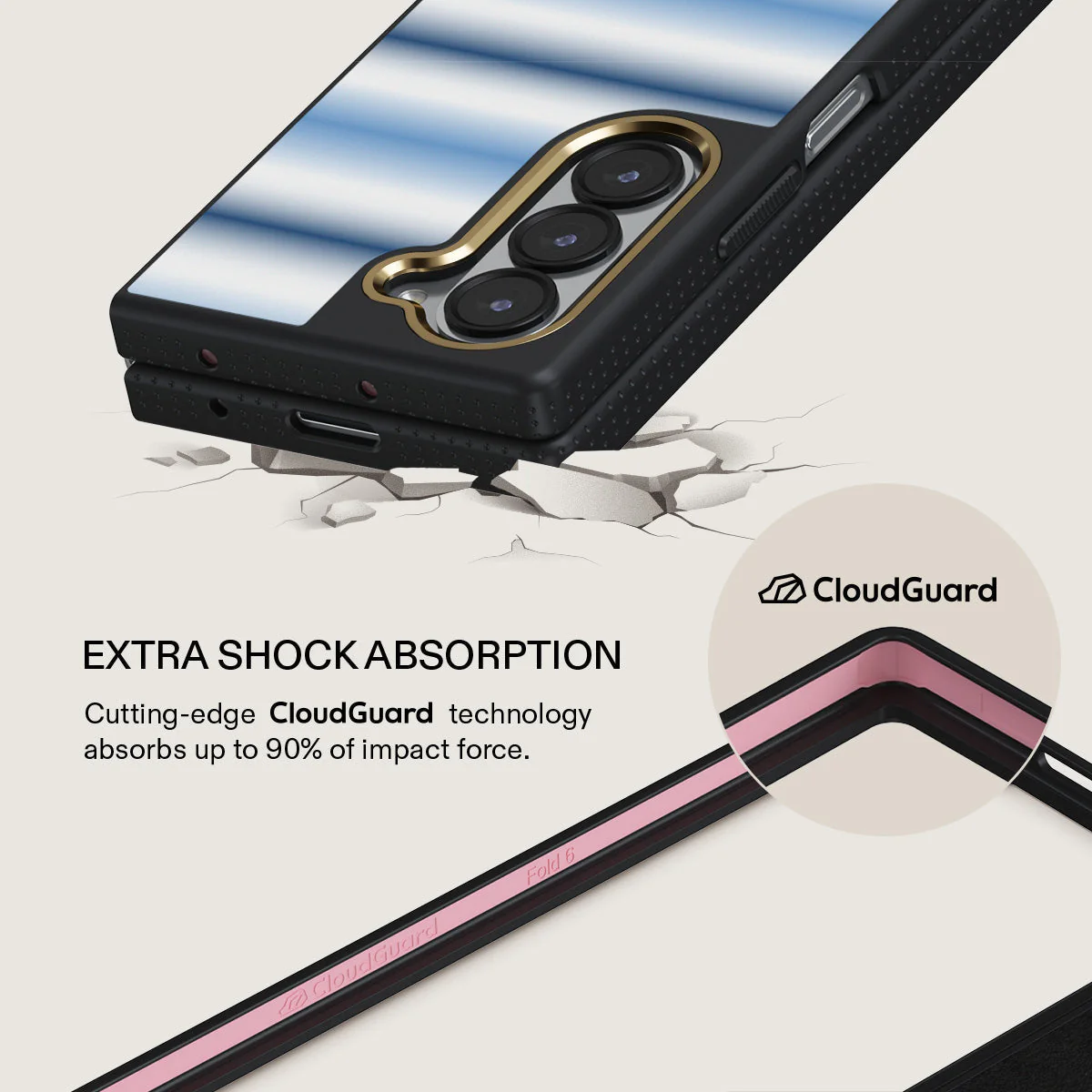 White Noise - Samsung Galaxy Z Fold 6 Case - Image 3