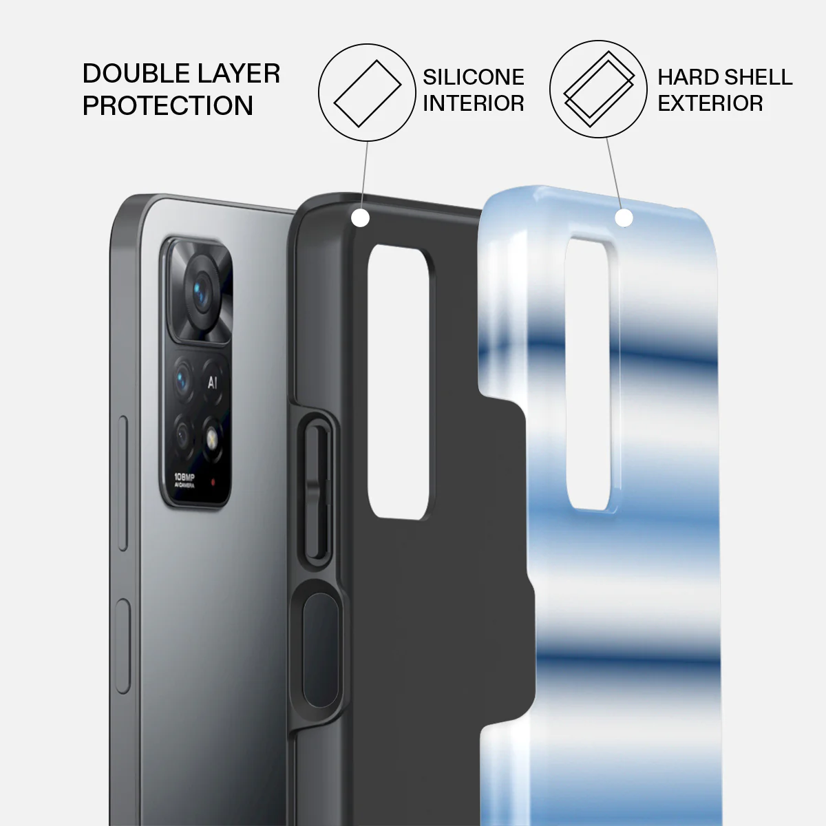 White Noise - Xiaomi Redmi Note 11 Pro+ Case - Image 2