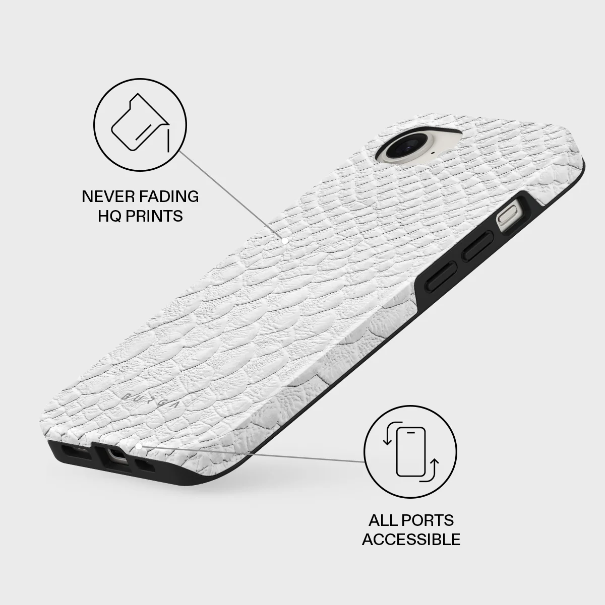 Glacial Desert - White Snakeskin iPhone 17e Case - Image 3