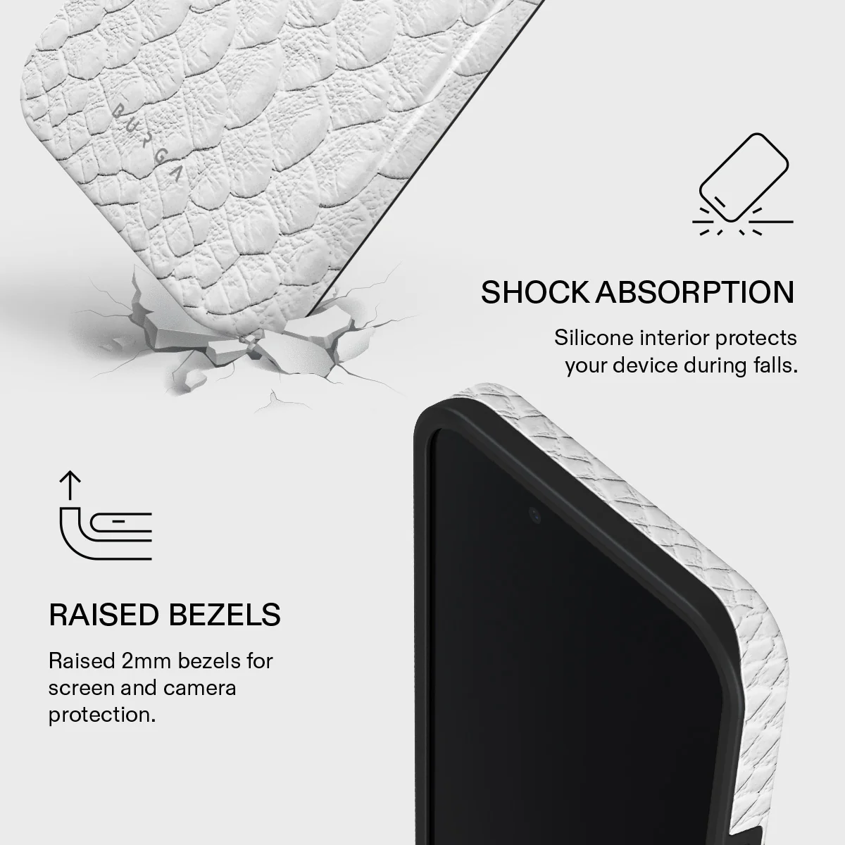 Glacial Desert - White Snakeskin iPhone 17e Case - Image 4