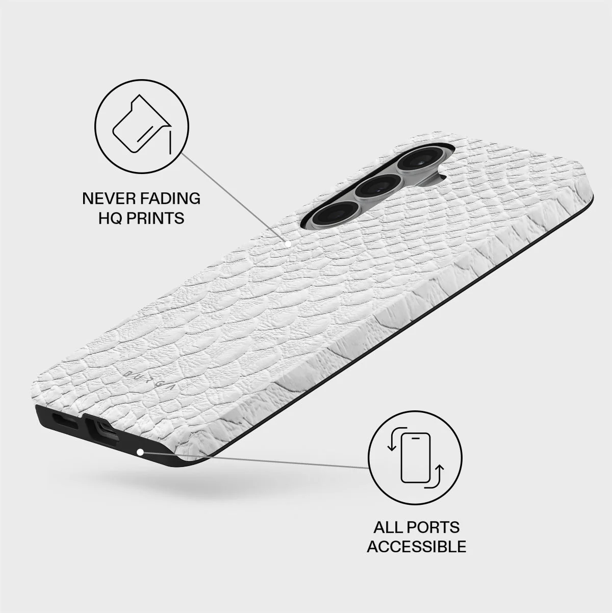 Glacial Desert - White Snakeskin Samsung Galaxy S26 Case - Image 3