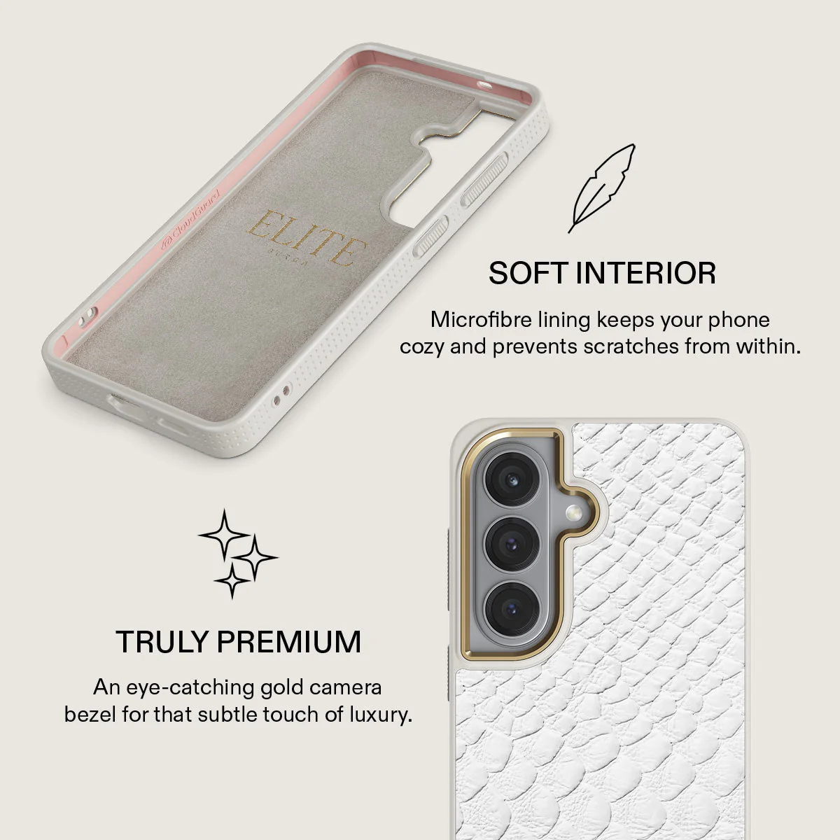 Glacial Desert - White Snakeskin Samsung Galaxy S26 Case - Image 31