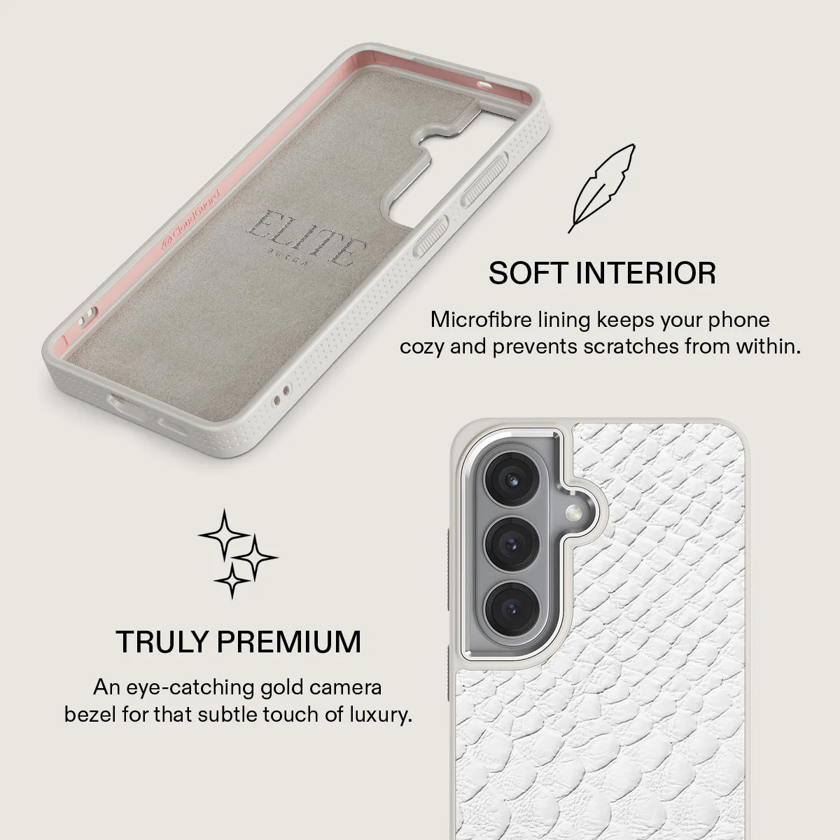 Glacial Desert - White Snakeskin Samsung Galaxy S26 Case - Image 38