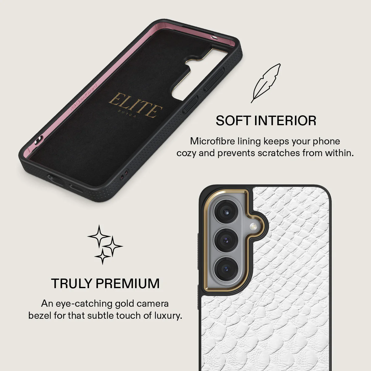 Glacial Desert - White Snakeskin Samsung Galaxy S26 Plus Case - Image 10
