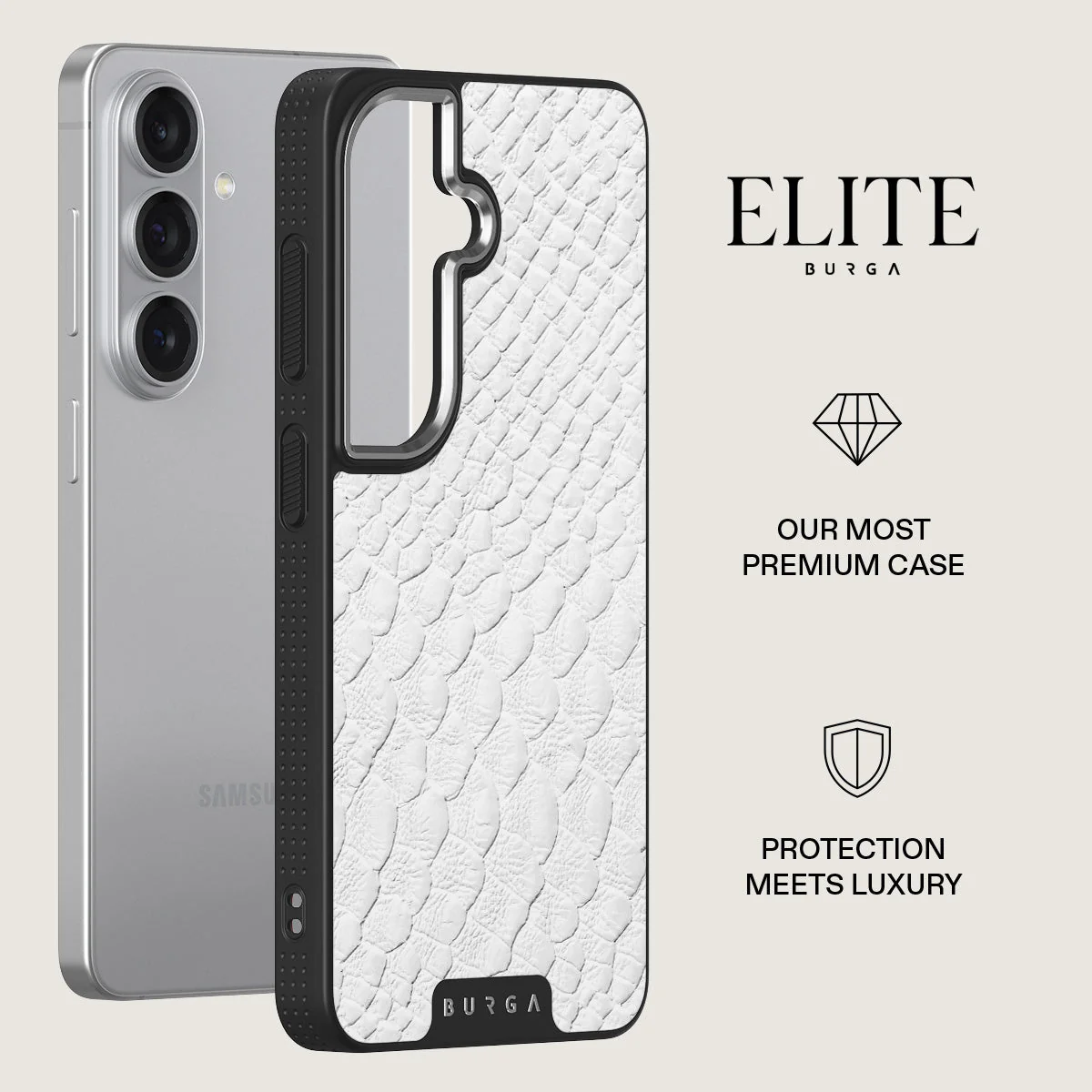 Glacial Desert - White Snakeskin Samsung Galaxy S26 Plus Case - Image 20