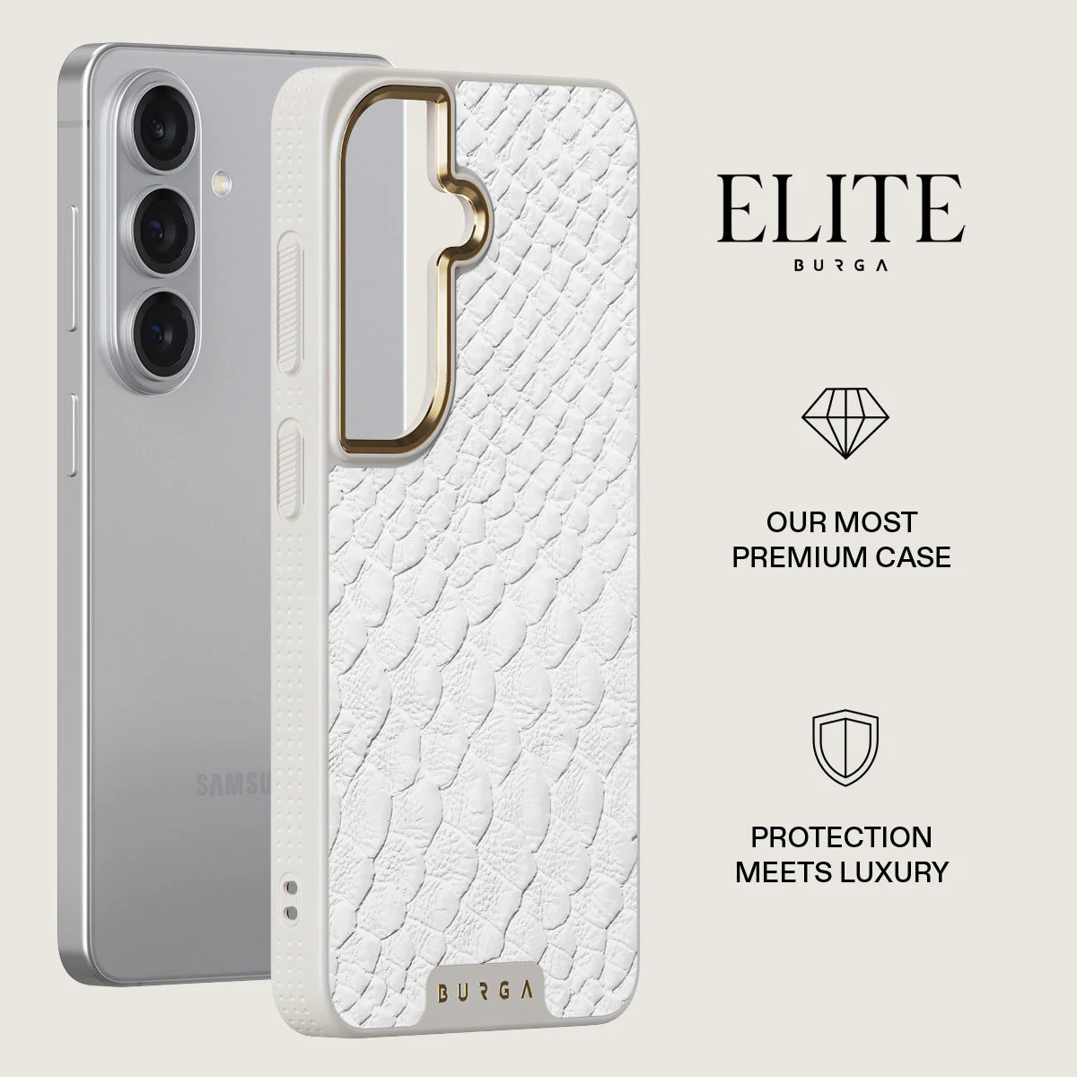 Glacial Desert - White Snakeskin Samsung Galaxy S26 Plus Case - Image 27