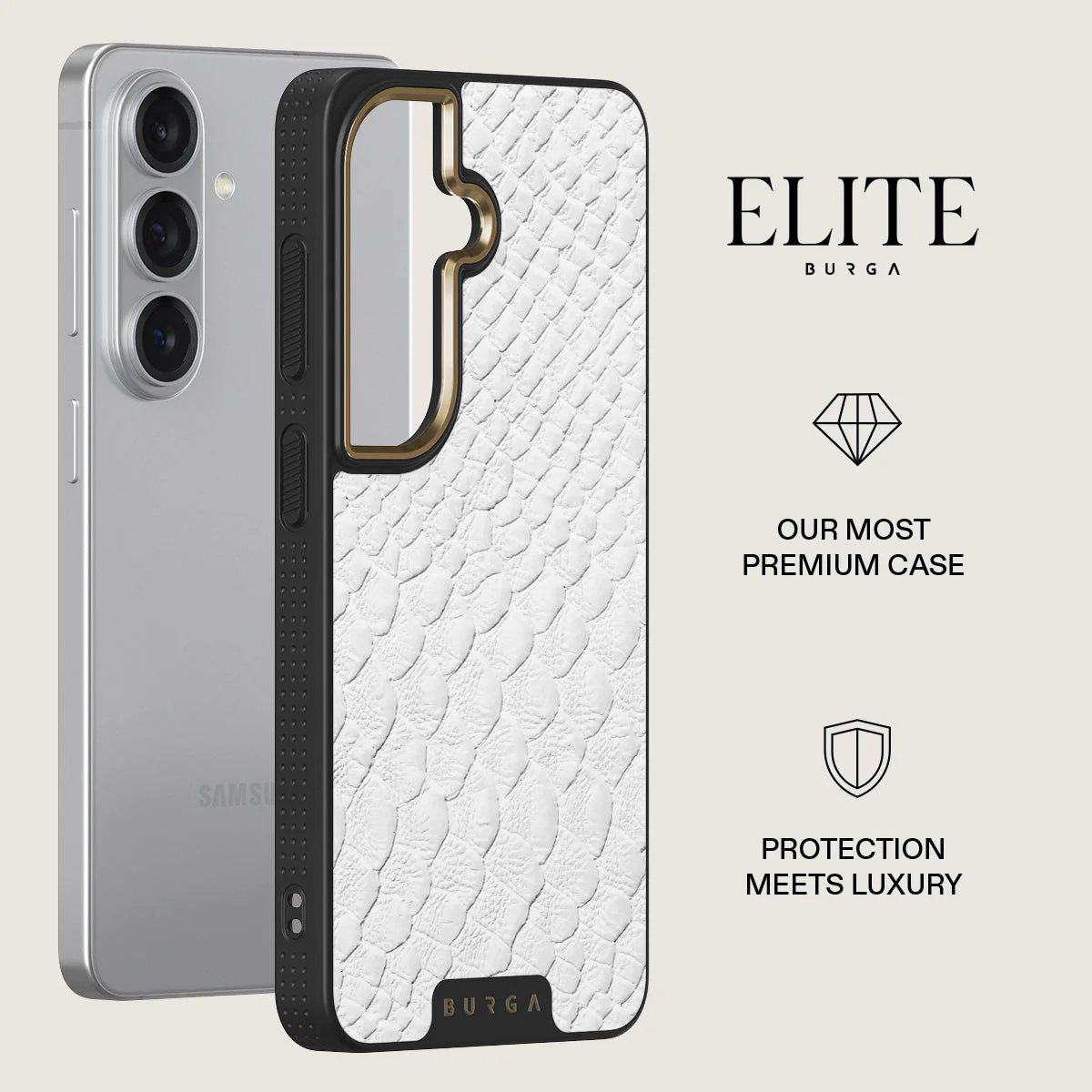 Glacial Desert - White Snakeskin Samsung Galaxy S26 Plus Case - Image 6