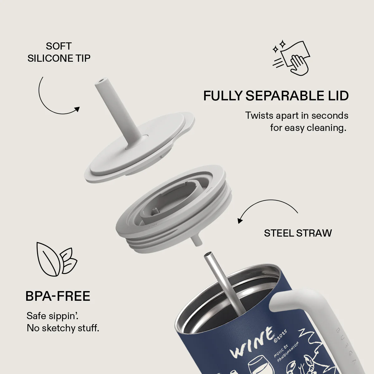 Wine & Dine - All Day Leakproof Tumbler - Image 6