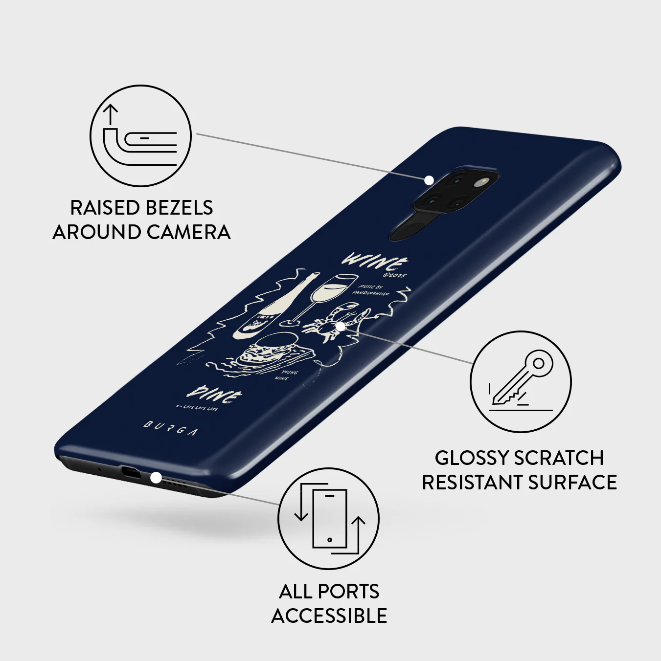 Wine & Dine - Huawei Mate 20 Case - Image 3