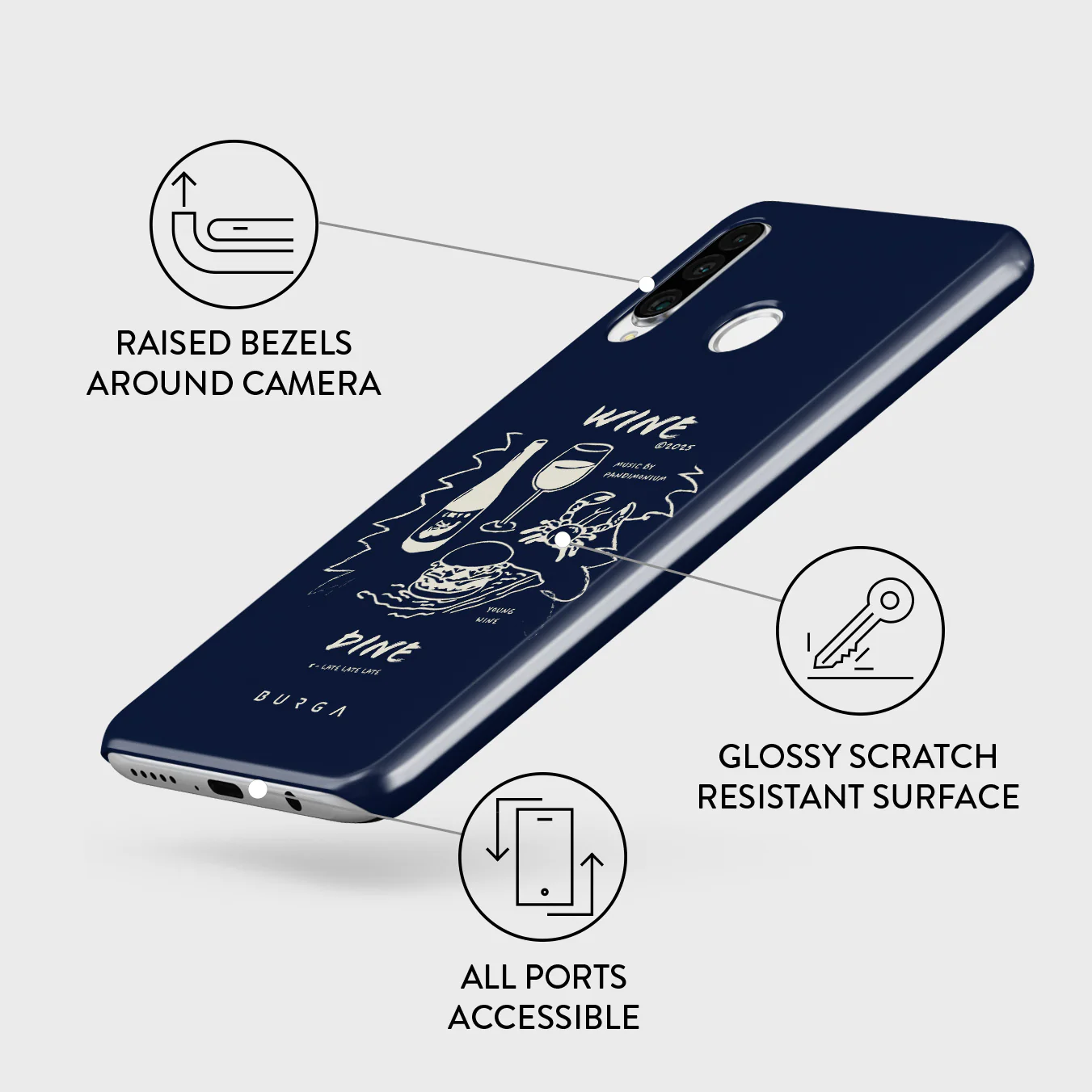 Wine & Dine - Huawei P30 Lite Case - Image 3