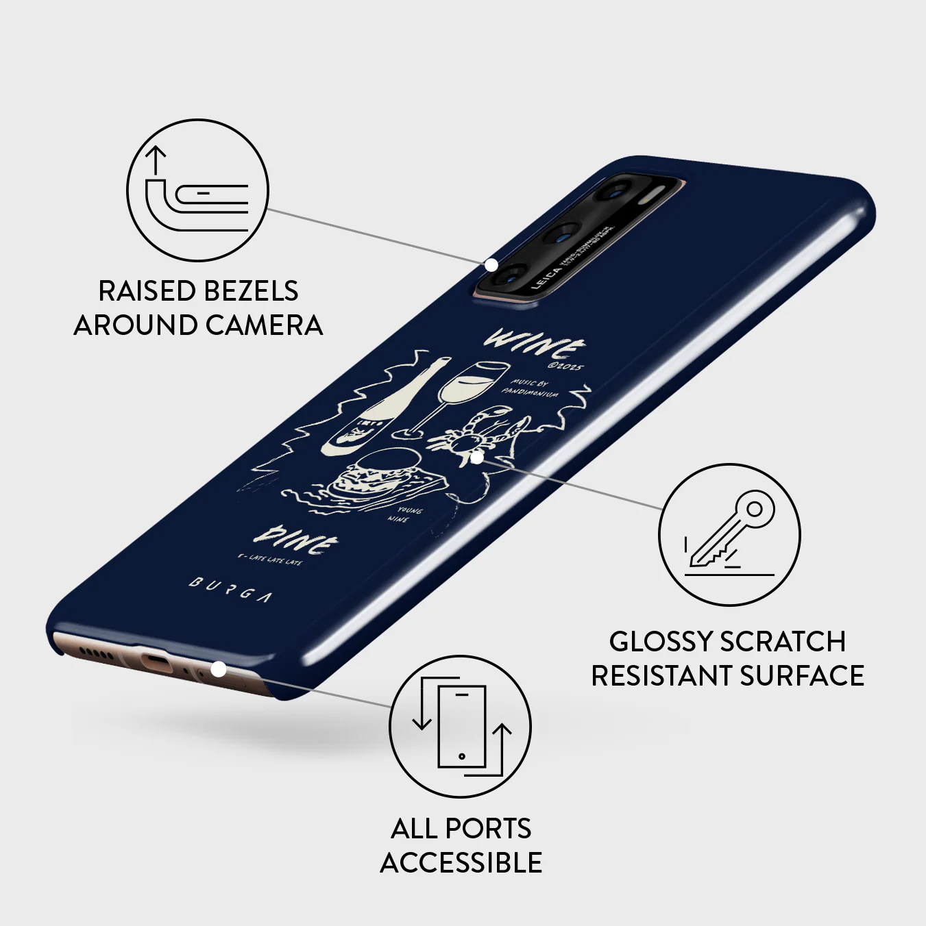 Wine & Dine - Huawei P40 Case - Image 3