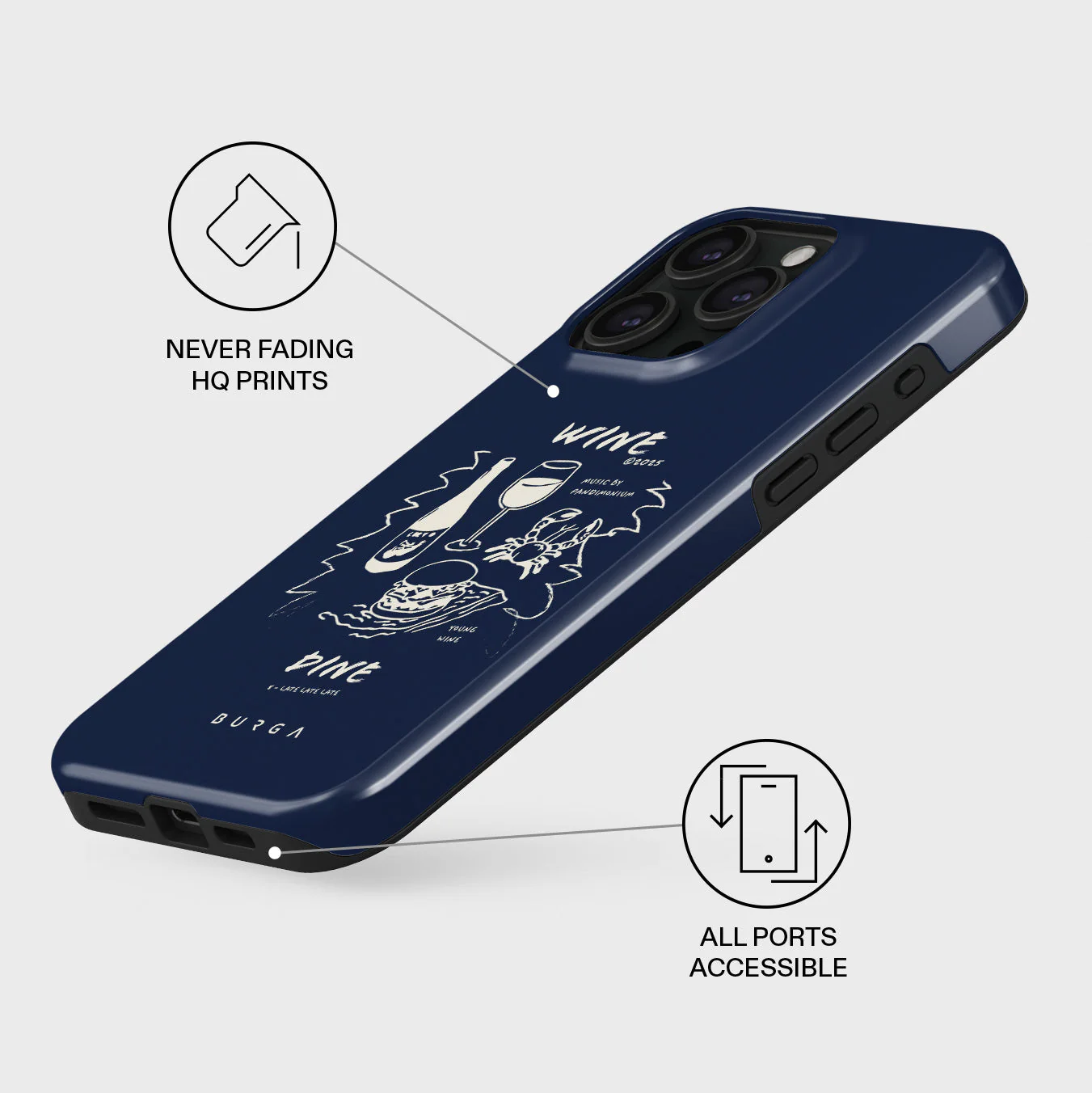 Wine & Dine - iPhone 15 Pro Case - Image 3