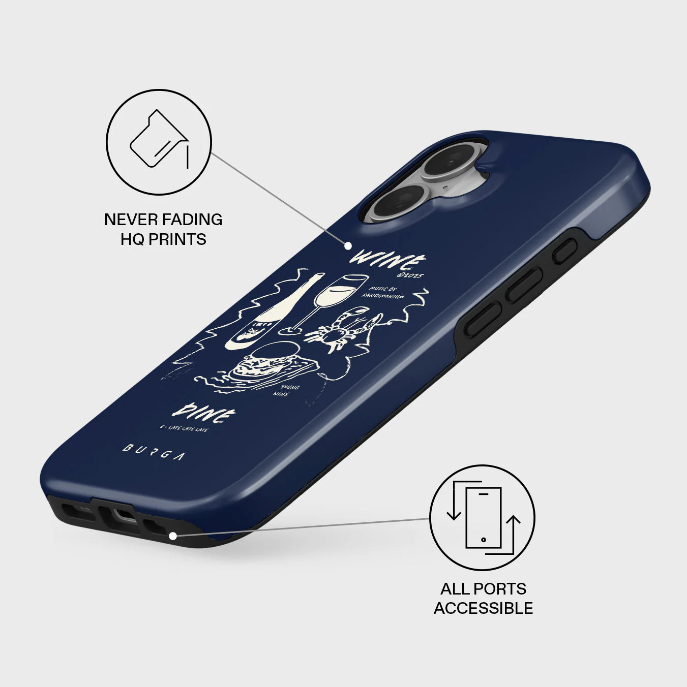 Wine & Dine - iPhone 16 Case - Image 3