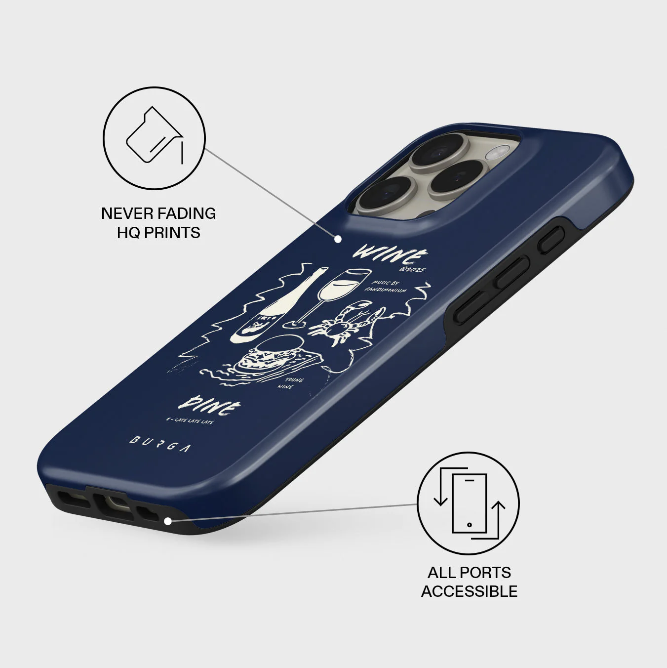 Wine & Dine - iPhone 16 Pro Case - Image 3