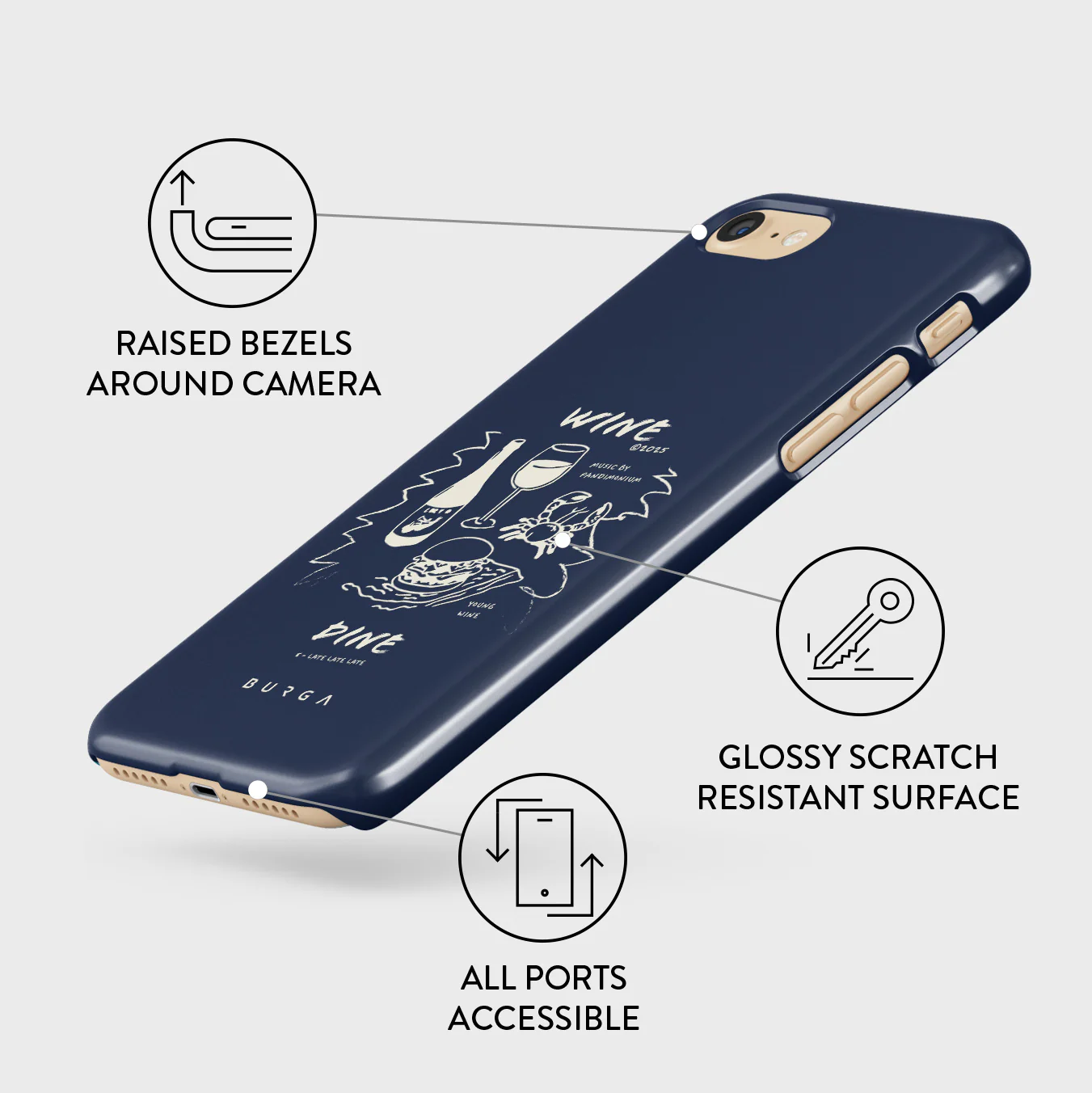 Wine & Dine - iPhone 7 / iPhone 8 Case - Image 3