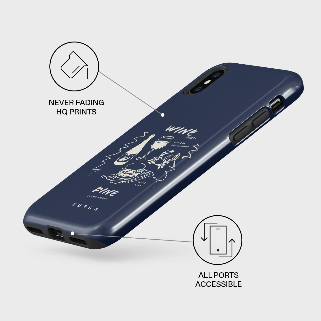 Wine & Dine - iPhone X / XS Case - Image 7