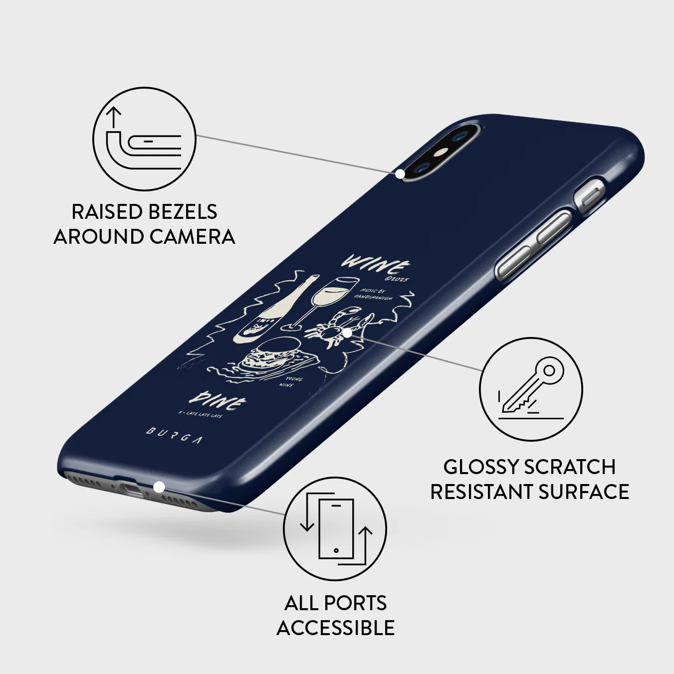 Wine & Dine - iPhone XS Max Case - Image 3