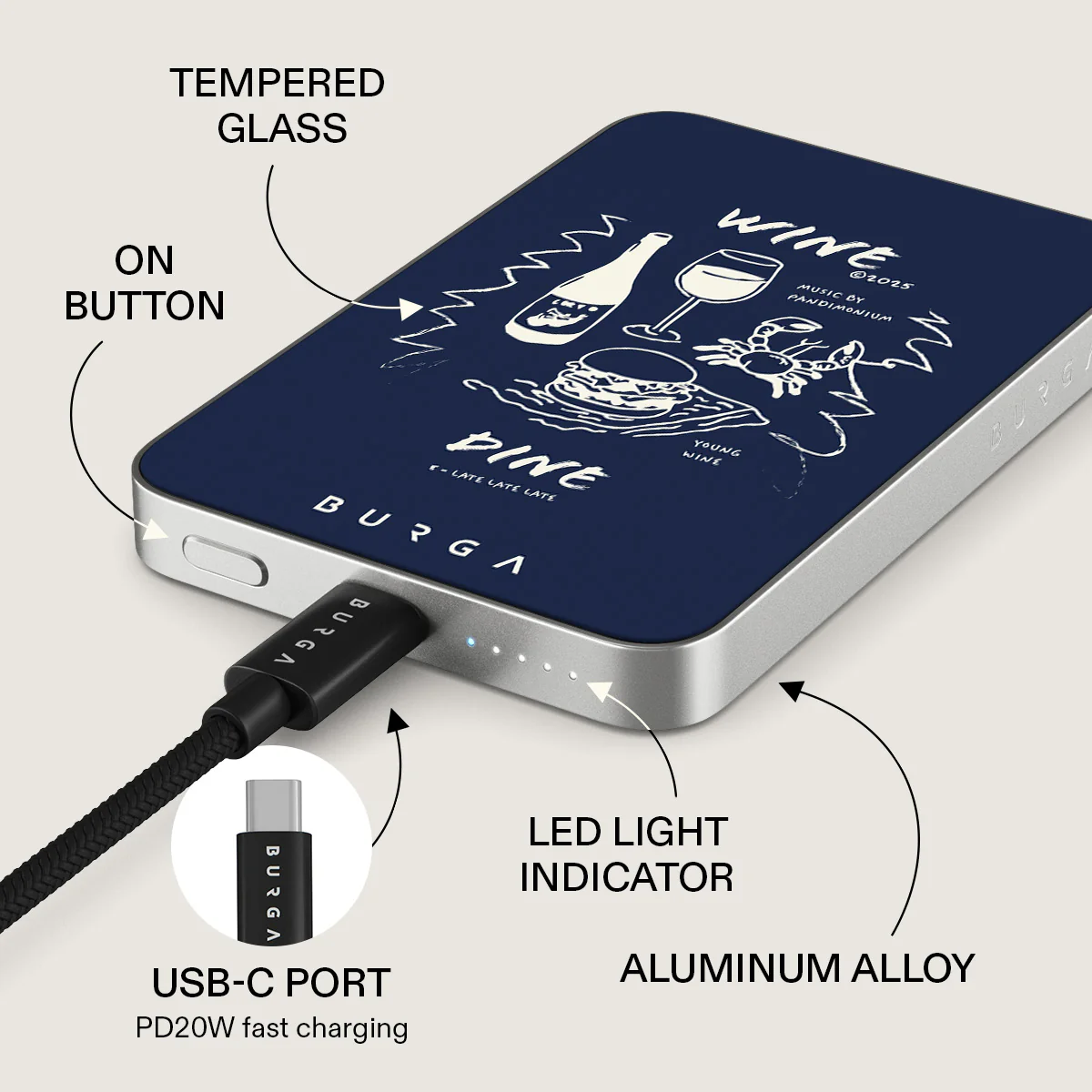 Wine & Dine - Magnetic Power Bank - Image 15