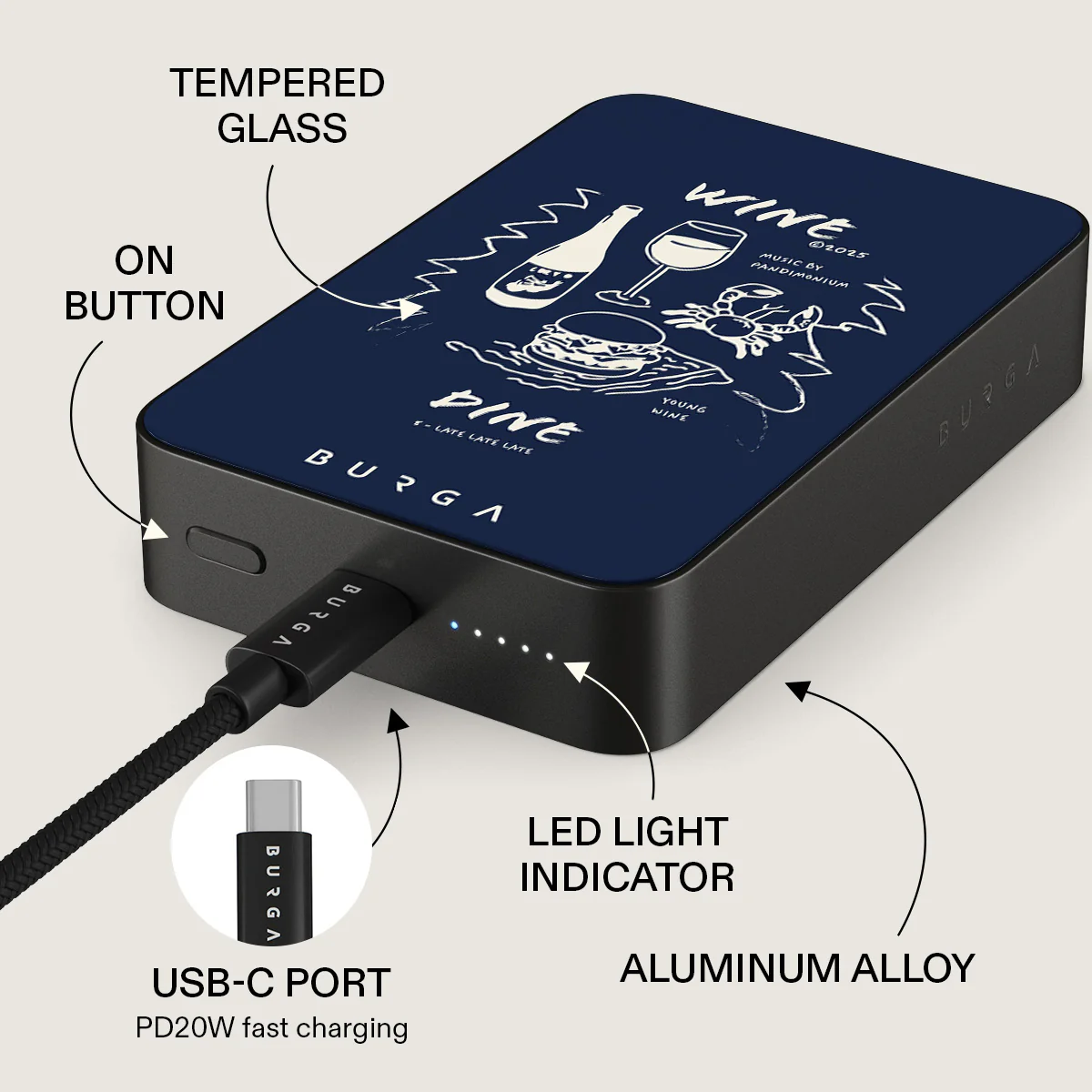 Wine & Dine - Magnetic Power Bank - Image 35