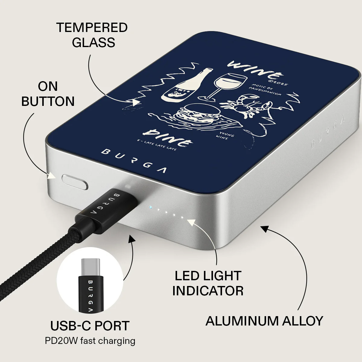 Wine & Dine - Magnetic Power Bank - Image 45