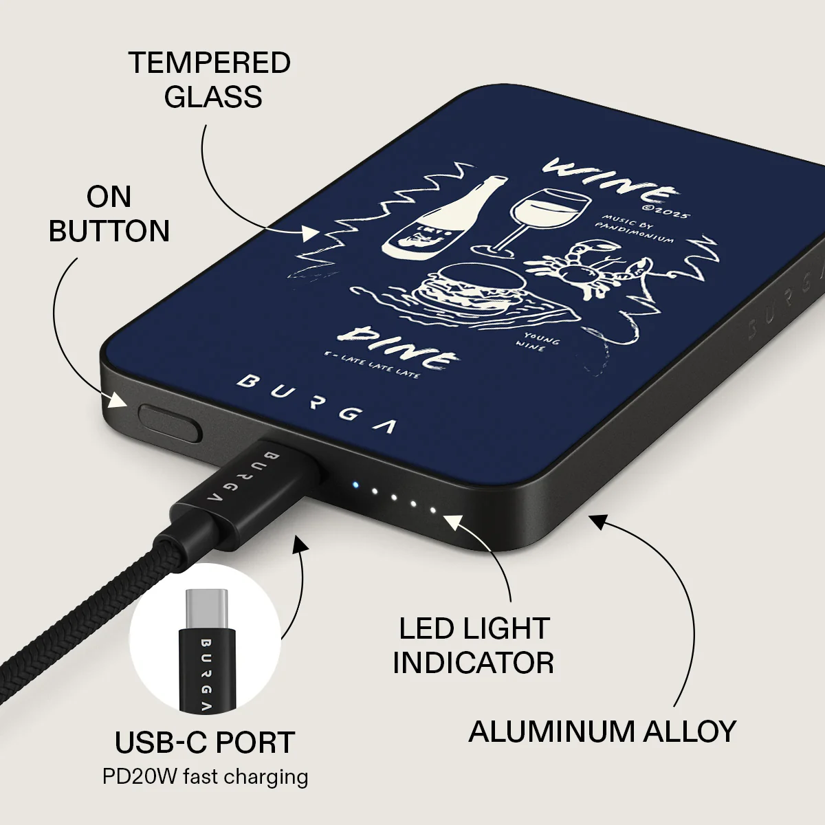 Wine & Dine - Magnetic Power Bank - Image 5