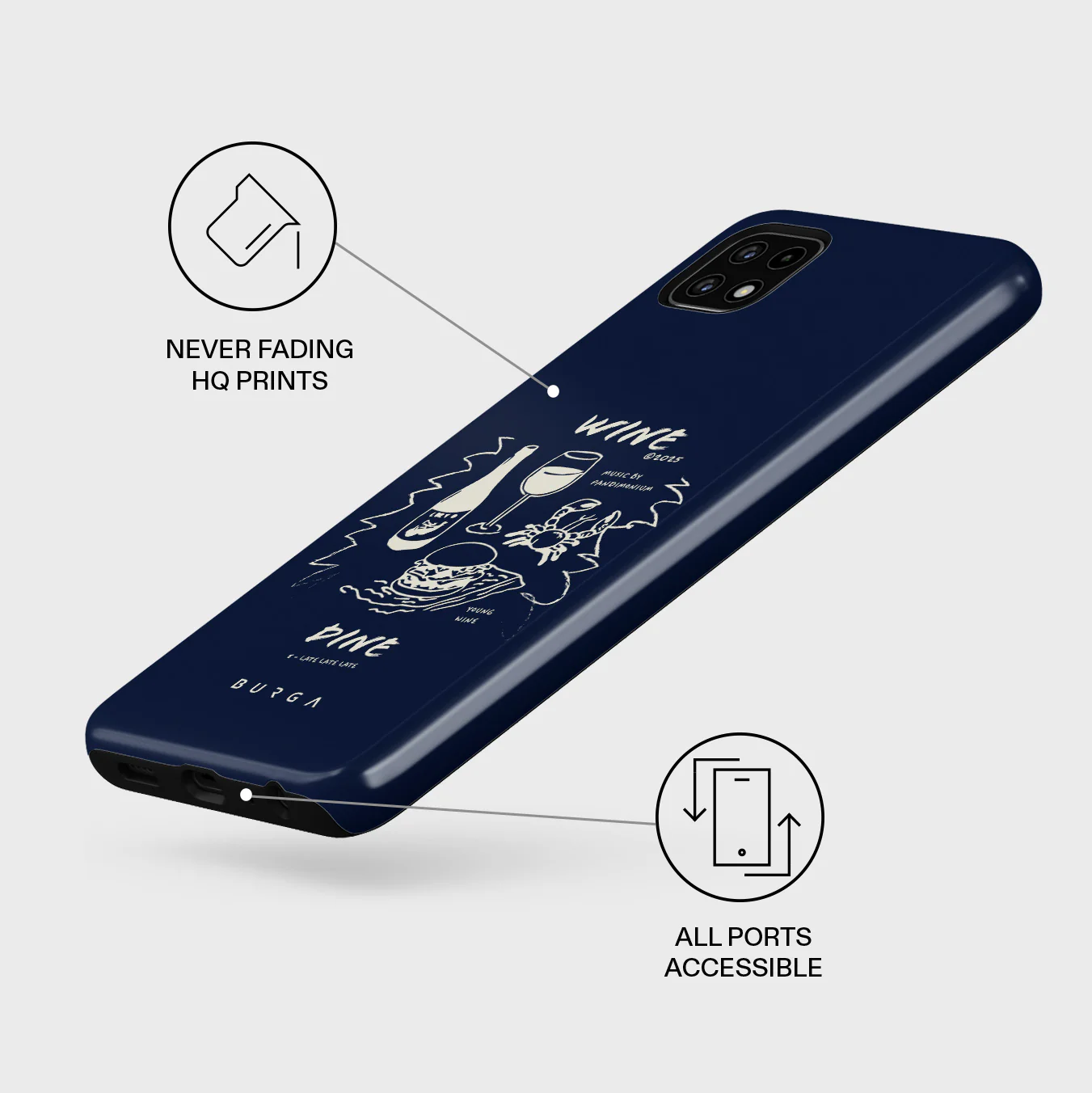 Wine & Dine - Samsung Galaxy A22 5G Case - Image 3